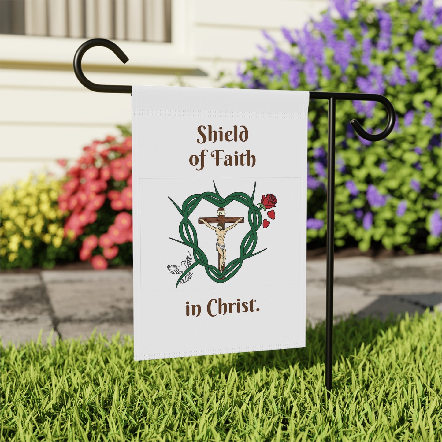 Our Shield of Faith in Christ. Garden & House Banner