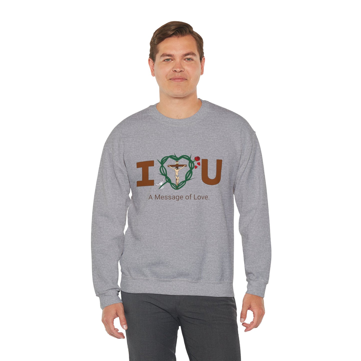 Message of Love, WBT Adult Unisex Heavy Blend™ Crewneck Sweatshirt