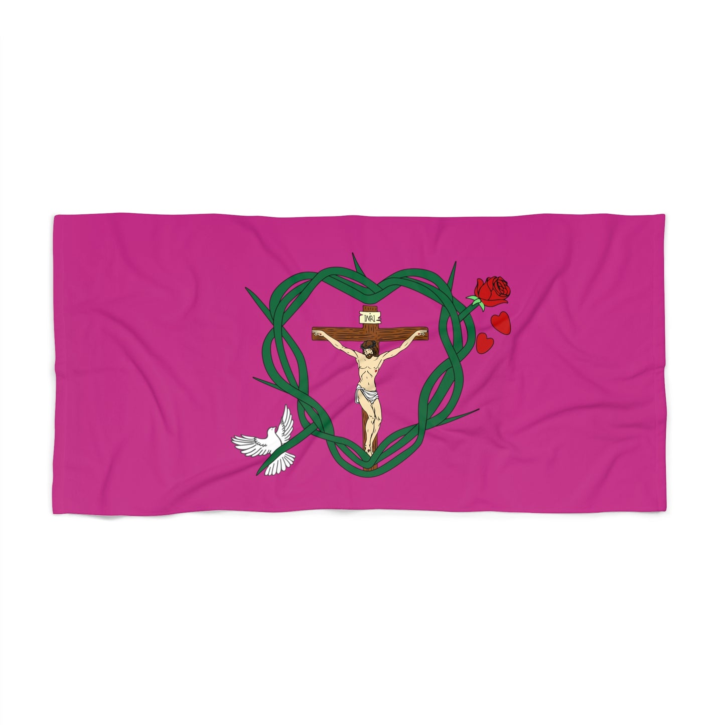 Our Shield, Pink Beach Towel