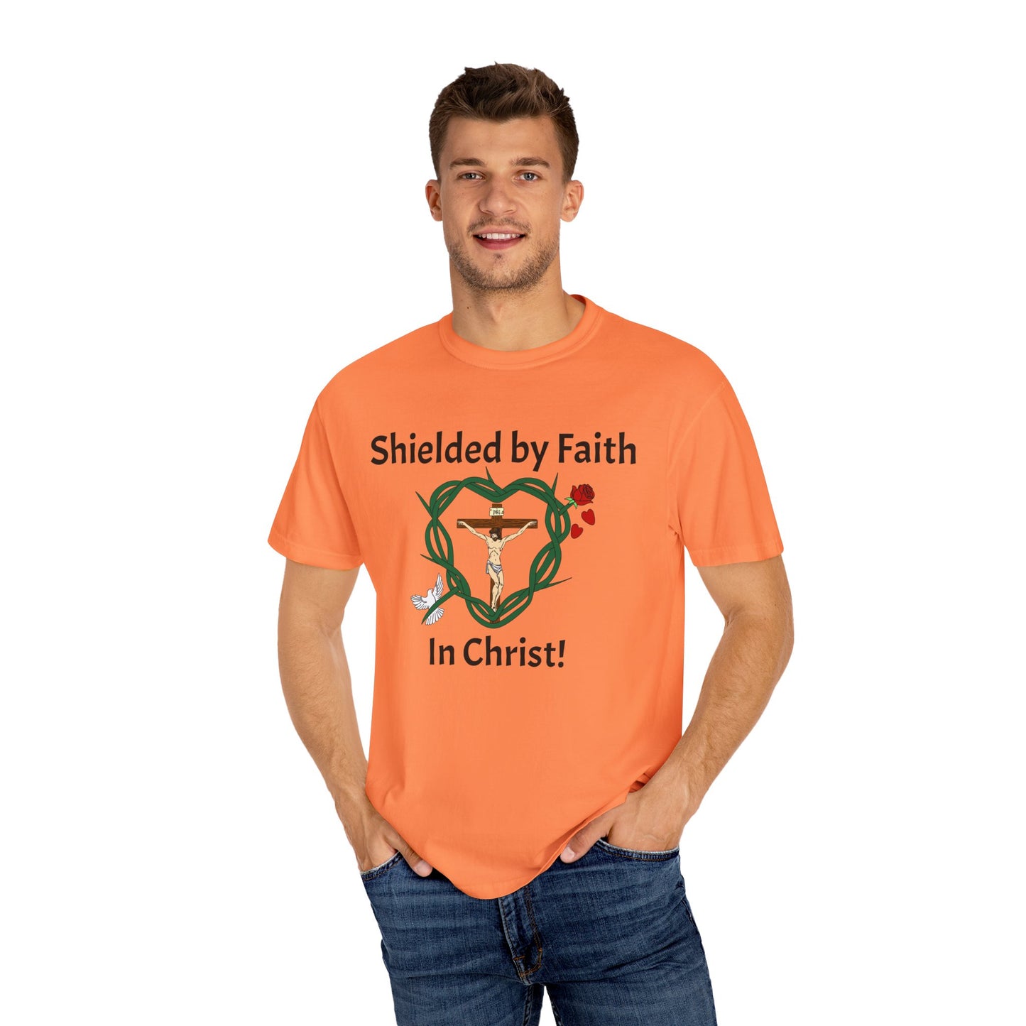 Shield of Faith,  Adult Unisex Garment-Dyed T-shirt