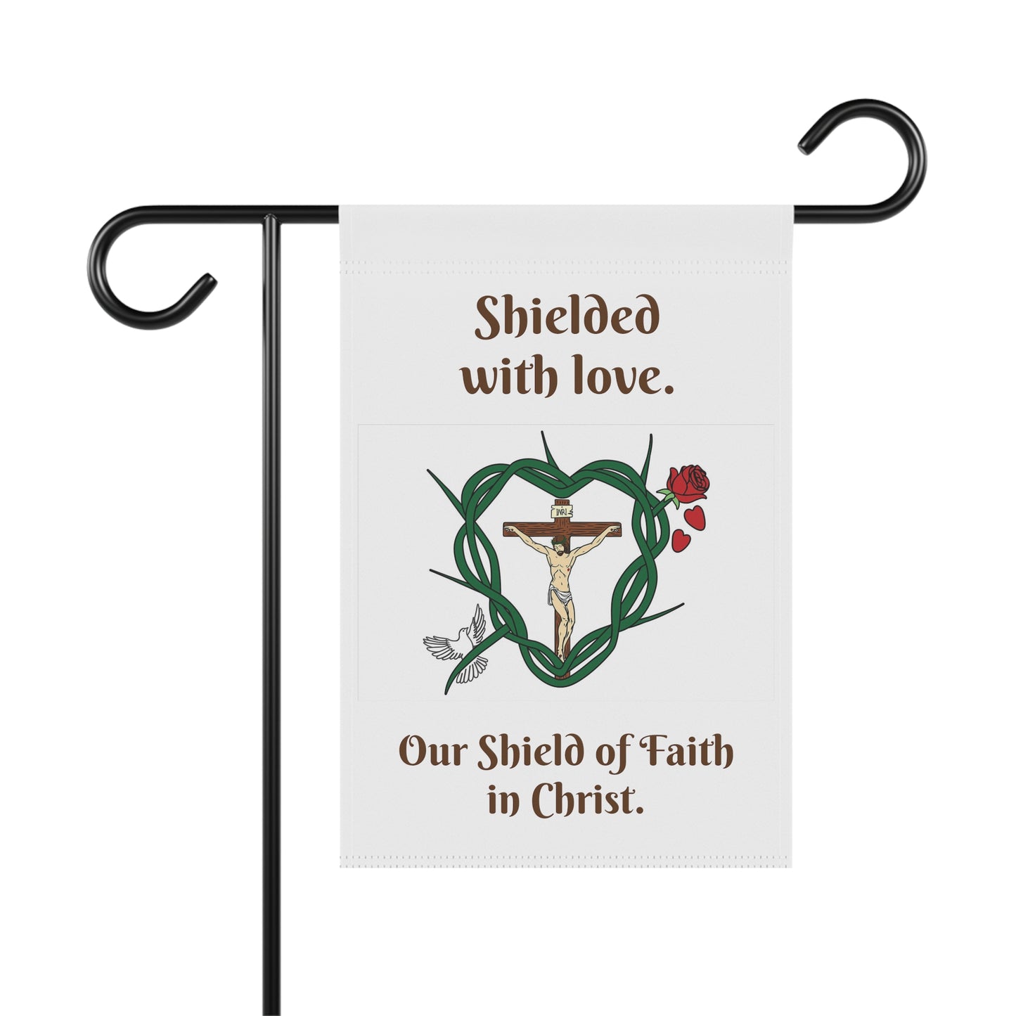 Shielded with love. Garden & House Banner