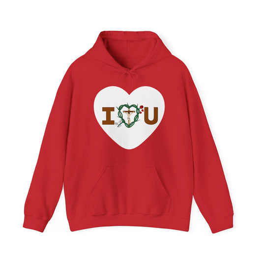 Message of Love, Adult Heart Unisex Heavy Blend™ Hooded Sweatshirt