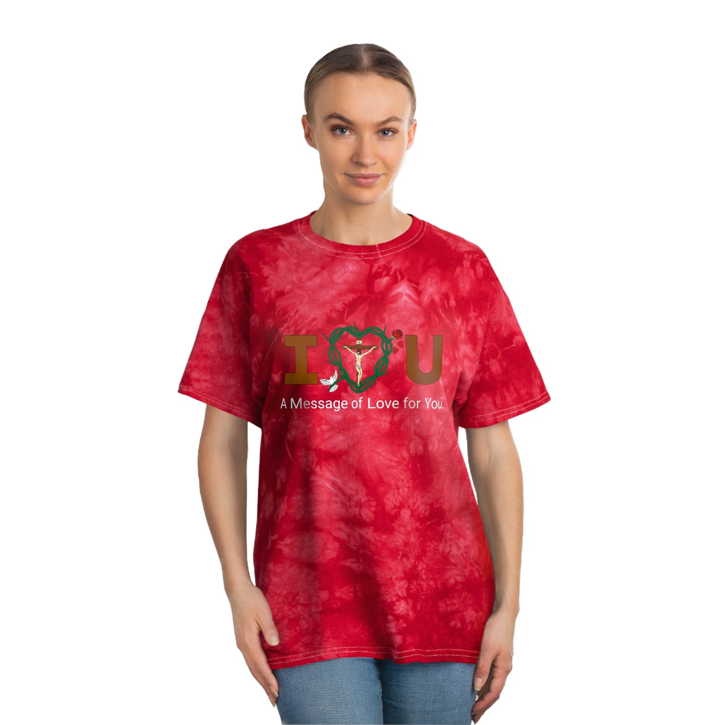 Message of Love, WT Tie-Dye Tee, Crystal