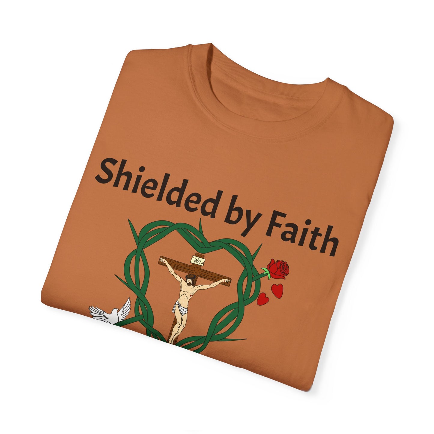 Shield & Message Adult Unisex Garment-Dyed T-shirt