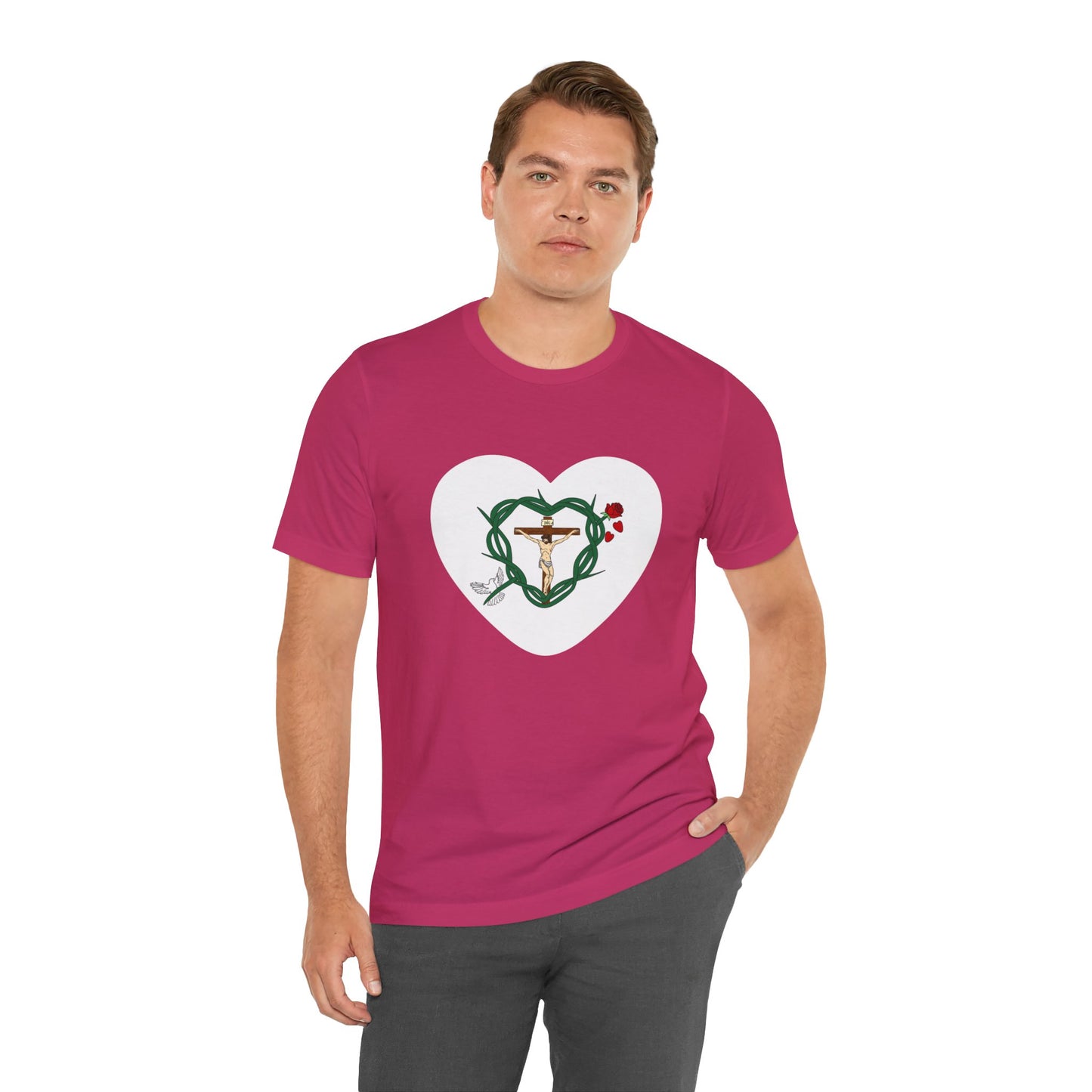 Our Shield, Adult Heart Unisex Jersey Short Sleeve Tee