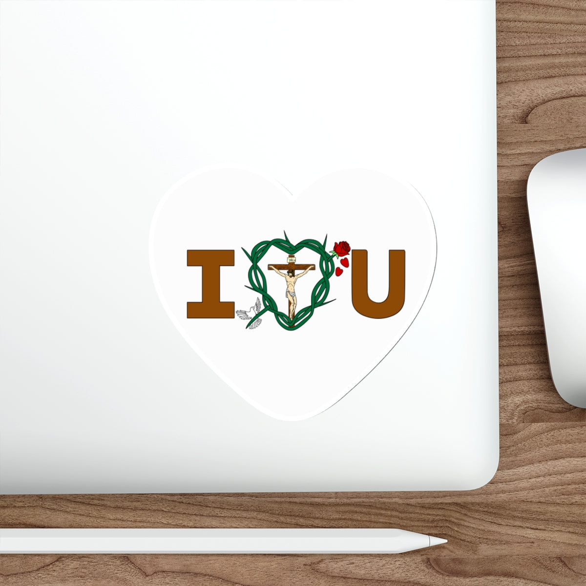 Message of Love Heart Die-Cut Stickers