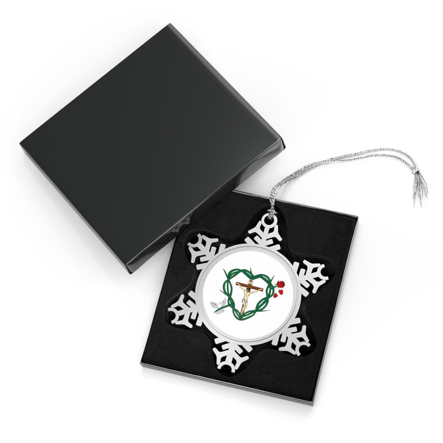 Our Shield Pewter Snowflake Ornament