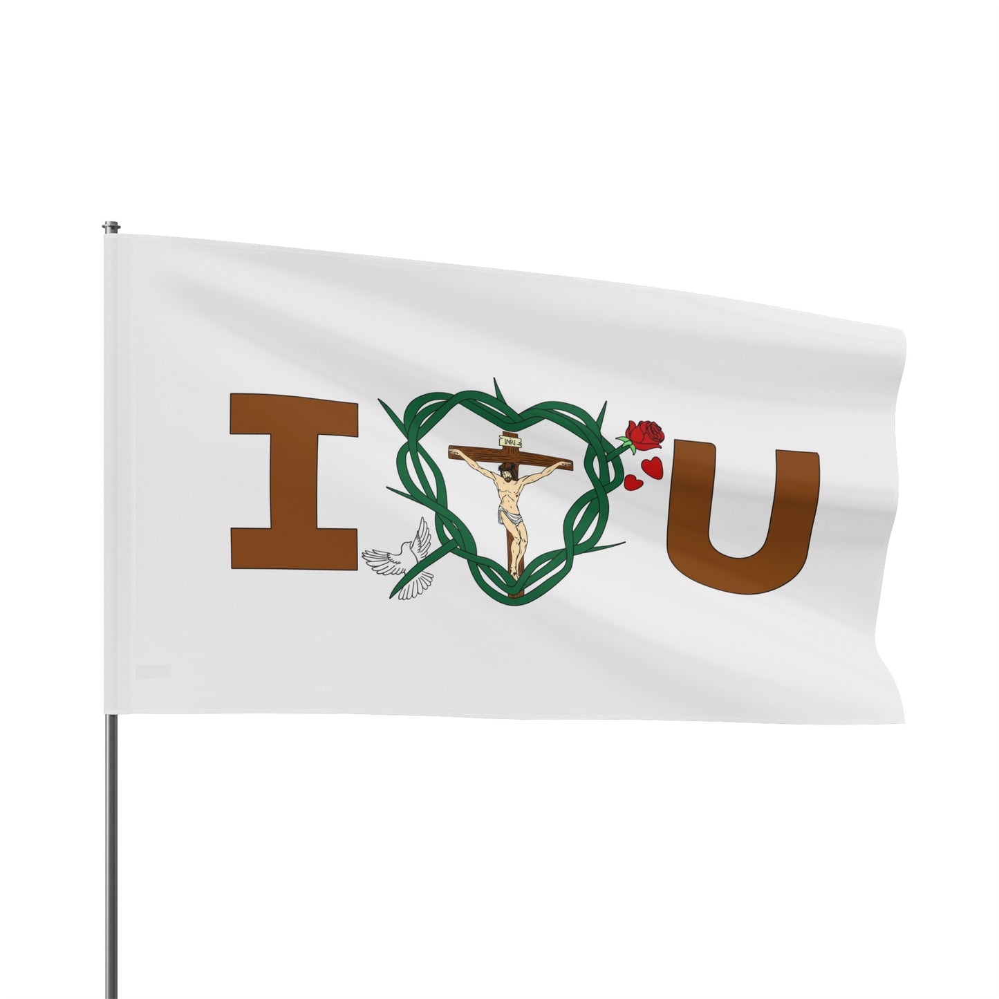 A Message of Love Flag (Single Sided Print)