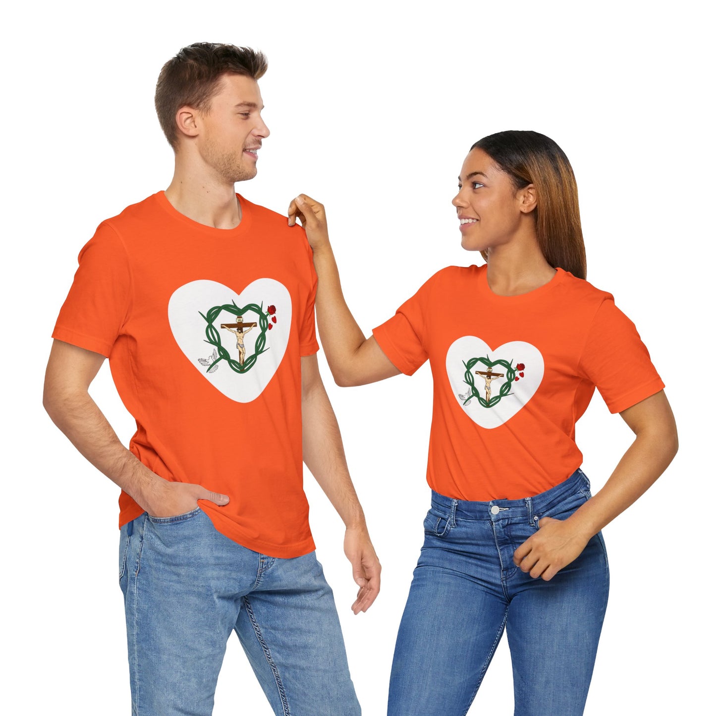 Our Shield, Adult Heart Unisex Jersey Short Sleeve Tee