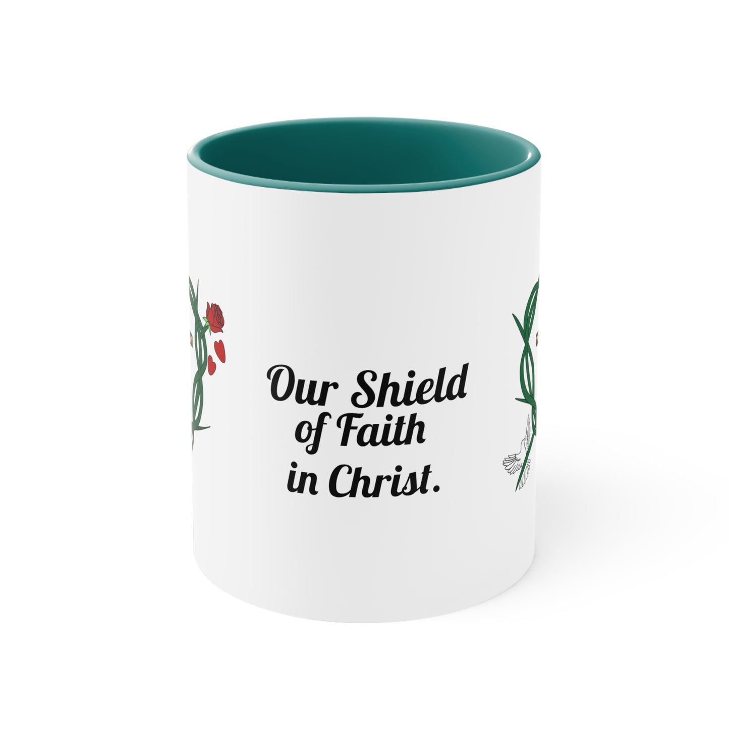 Our Shield WT, Two-Tone 11oz Accent Mug