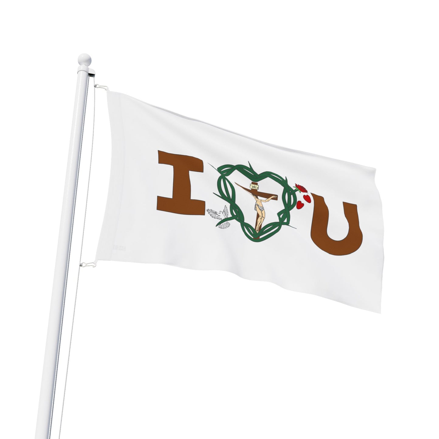 A Message of Love Flag (Single Sided Print)