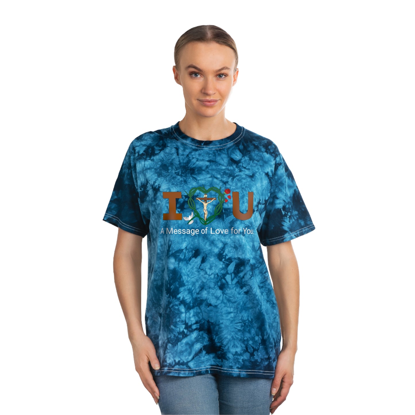 Message of Love, WT Tie-Dye Tee, Crystal