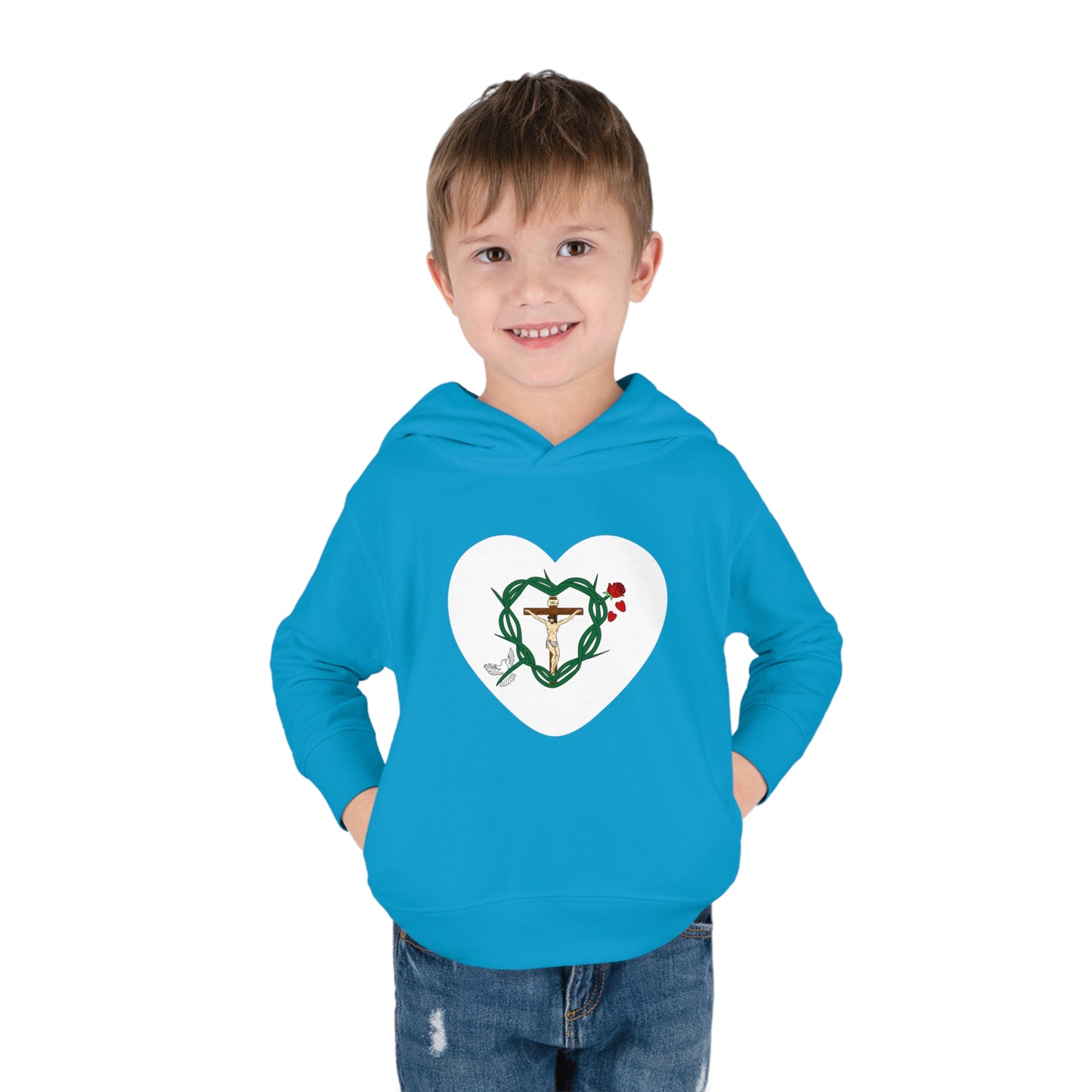 Our Shield Heart, Toddler Pullover Fleece Hoodie