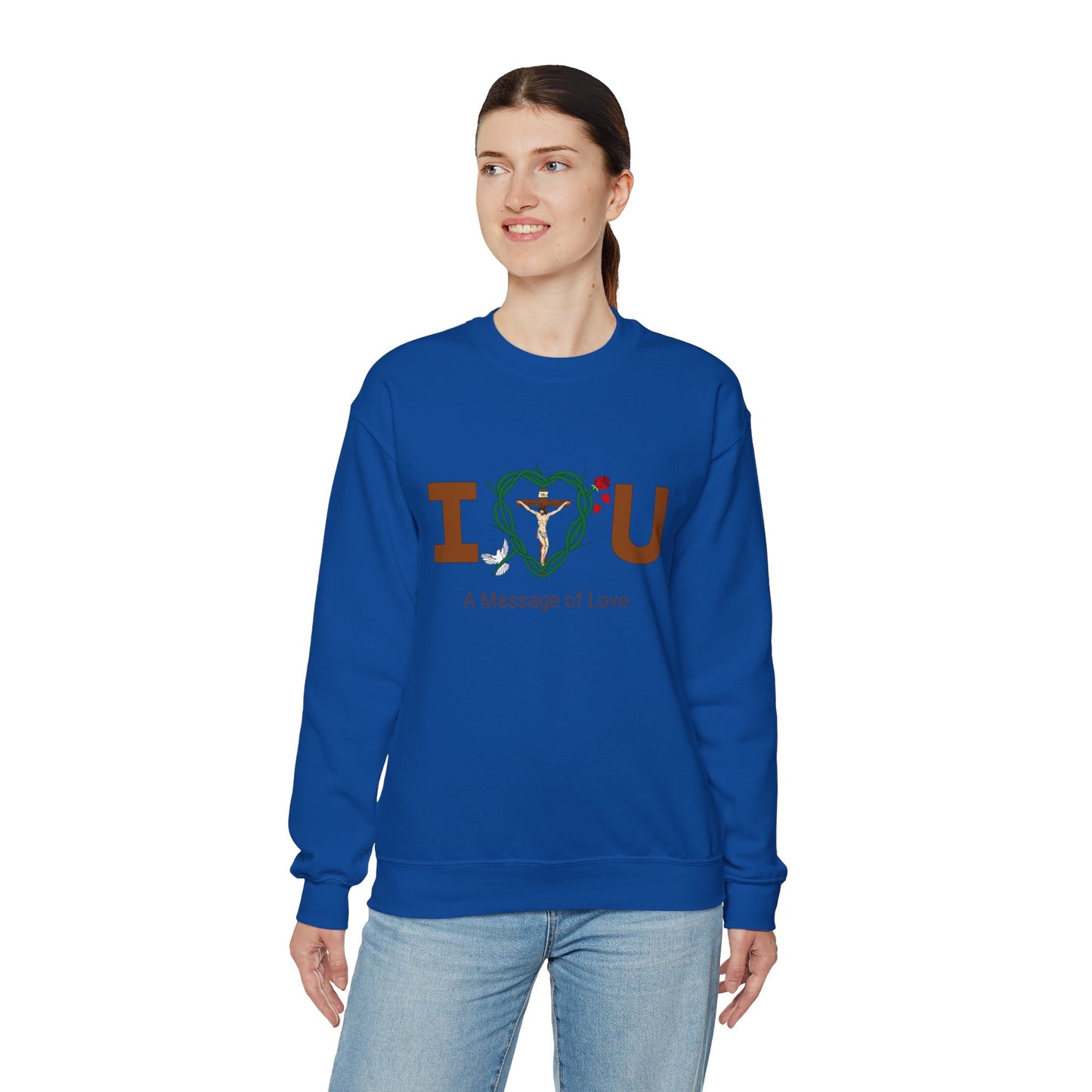 Message of Love, WBT Adult Unisex Heavy Blend™ Crewneck Sweatshirt