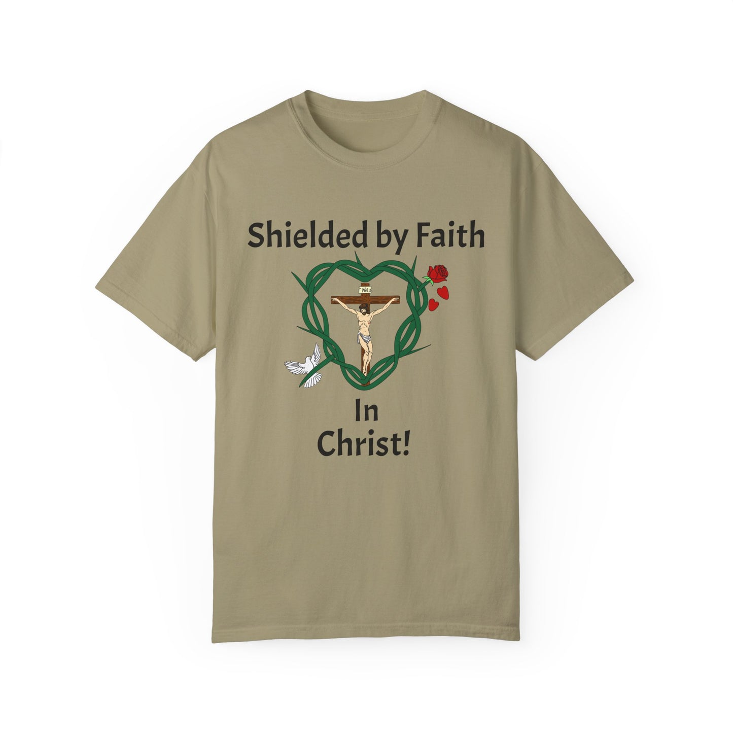 Shield & Message Adult Unisex Garment-Dyed T-shirt