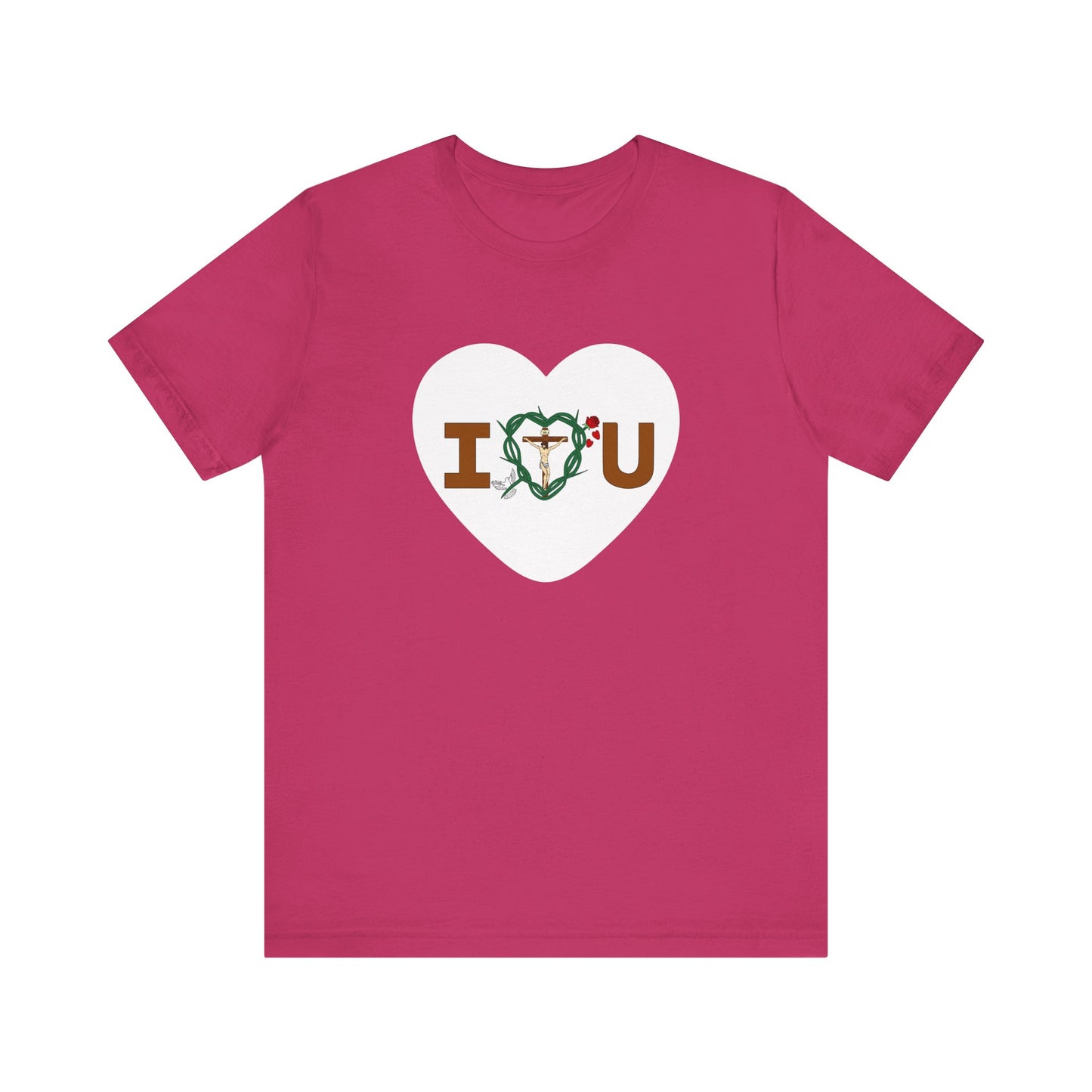 Message of Love, Adult Heart Unisex Jersey Short Sleeve Tee