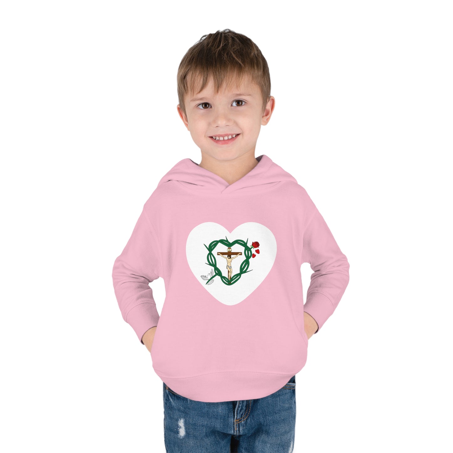 Our Shield Heart, Toddler Pullover Fleece Hoodie