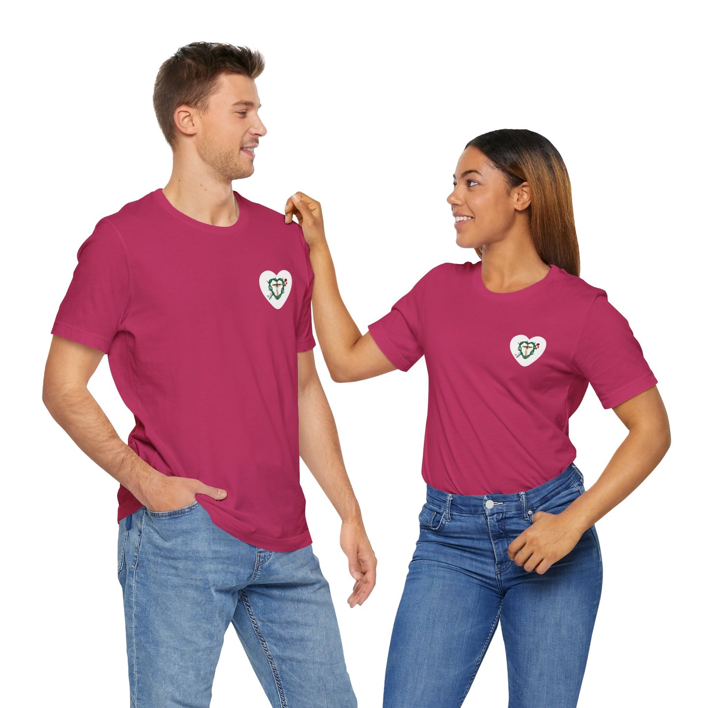 Our Shield, Adult S Heart Unisex Jersey Short Sleeve Tee