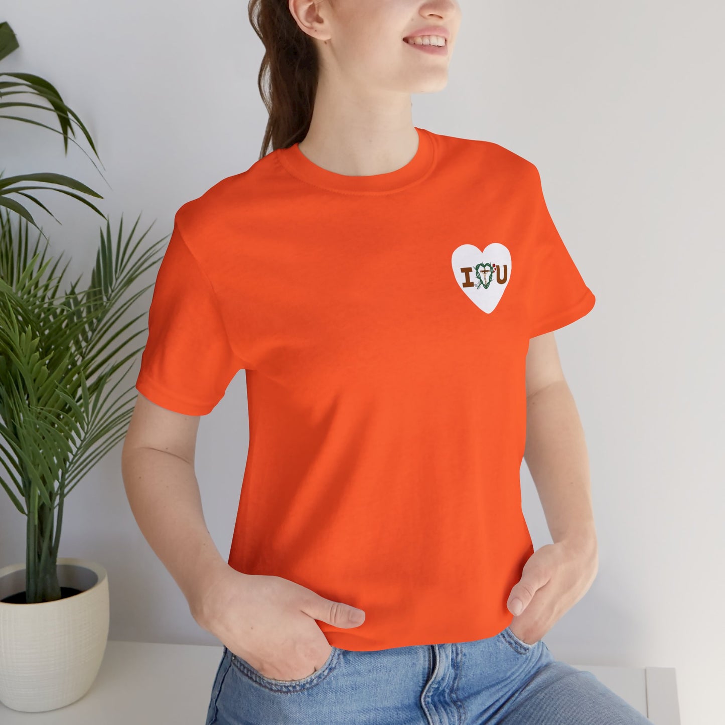 Message of Love, Adult S Heart Unisex Jersey Short Sleeve Tee