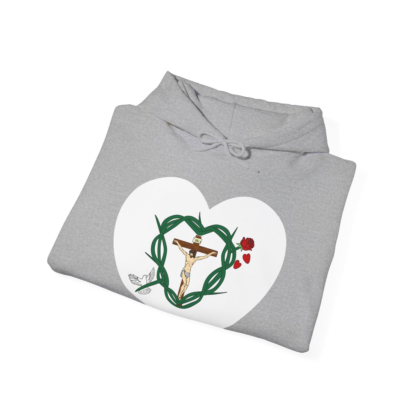 Our Shield, Adult Heart Unisex Heavy Blend™ Hooded Sweatshirt