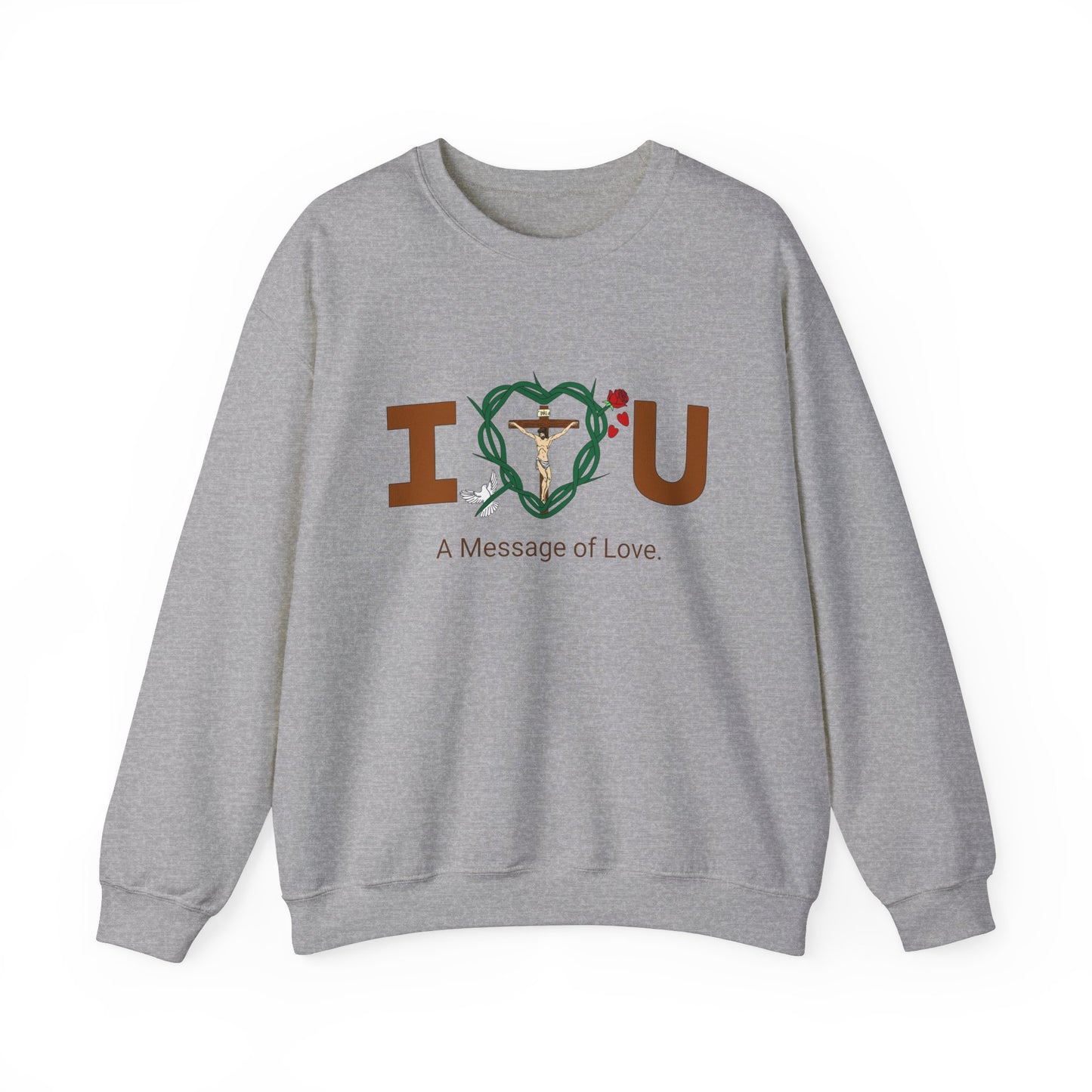 Message of Love, WBT Adult Unisex Heavy Blend™ Crewneck Sweatshirt