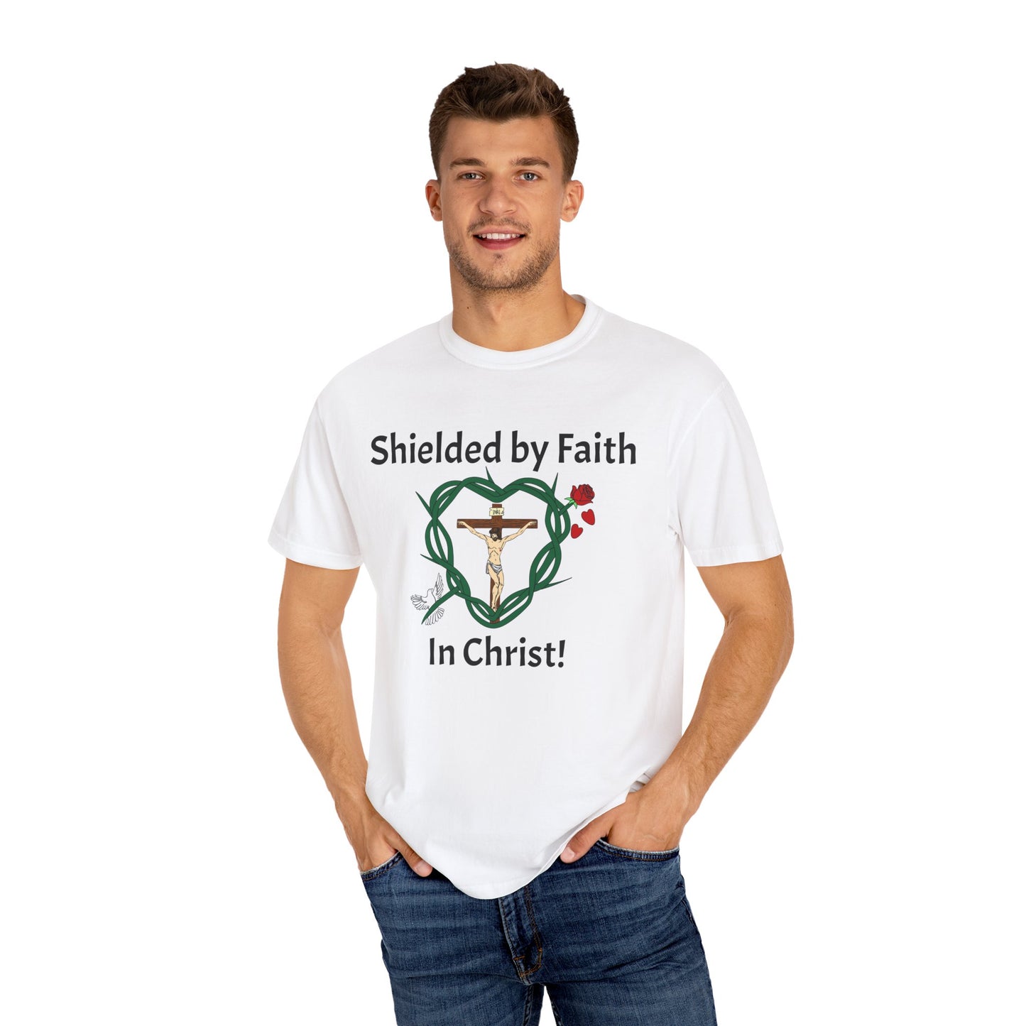 Shield of Faith,  Adult Unisex Garment-Dyed T-shirt