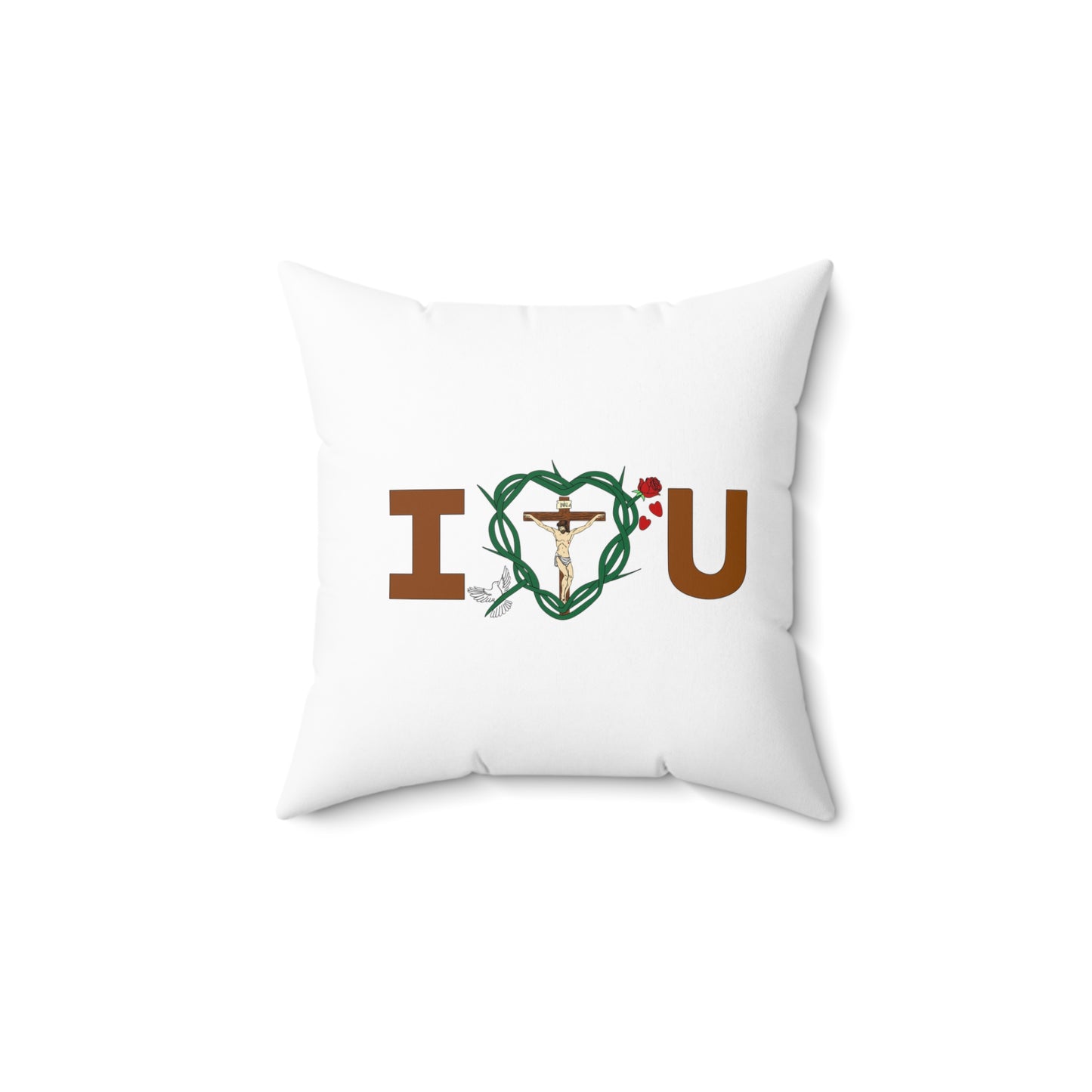 Message of Love, Faux Suede Square Pillow