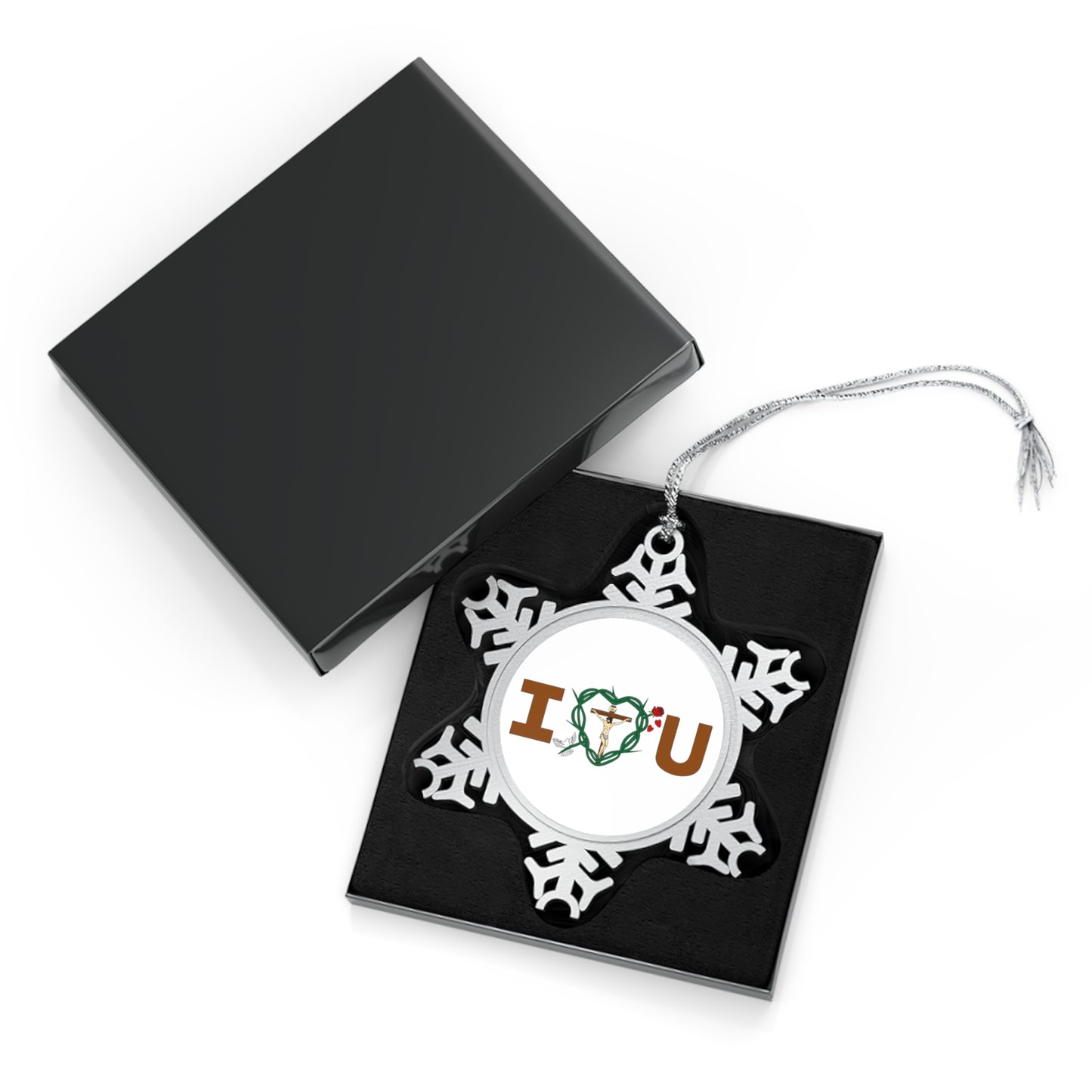 Message of Love, Pewter Snowflake Ornament