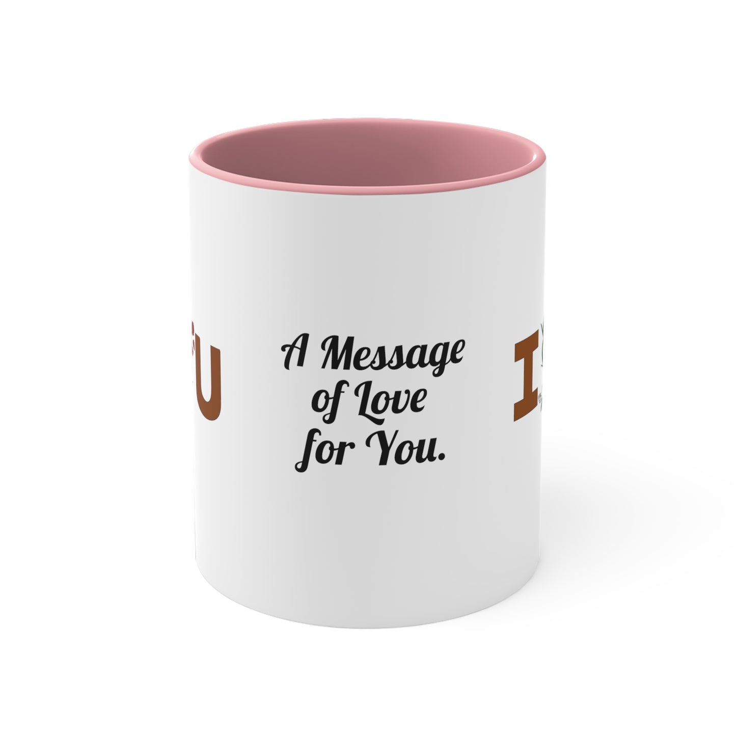 A Message of Love & Title, Two-Tone 11oz Accent Mug