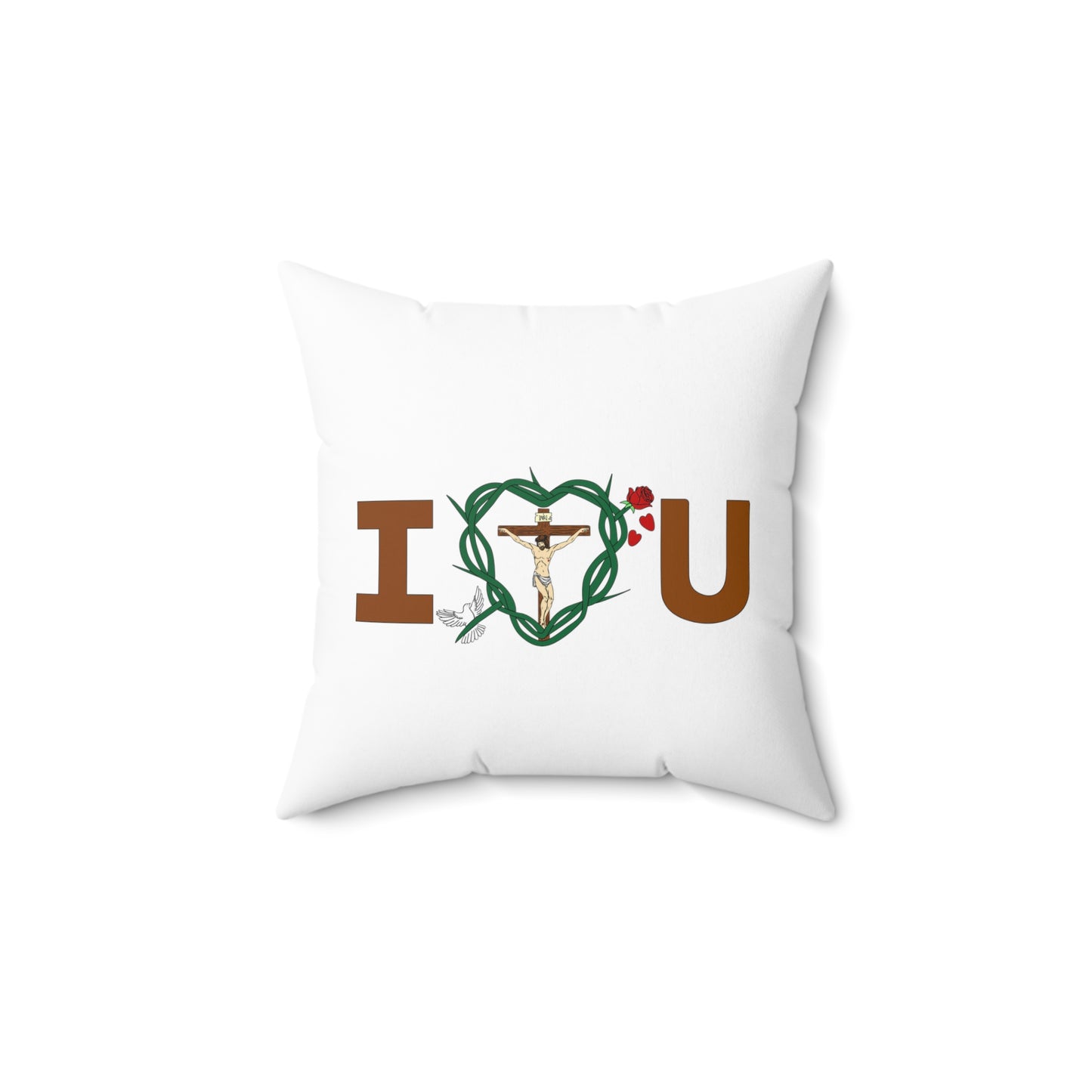 Message of Love, Spun Polyester Square Pillow