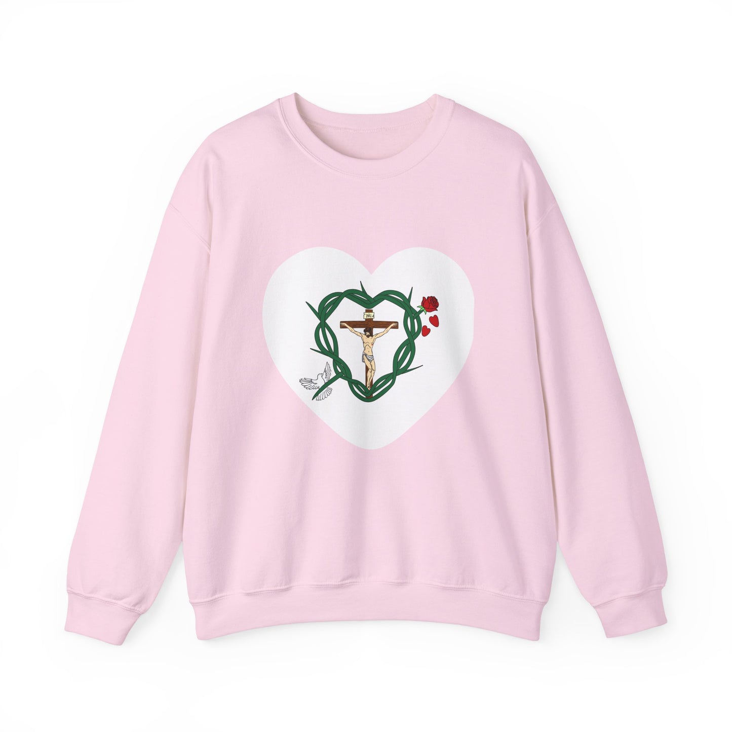 Our Shield, Adult Heart Unisex Heavy Blend™ Crewneck Sweatshirt