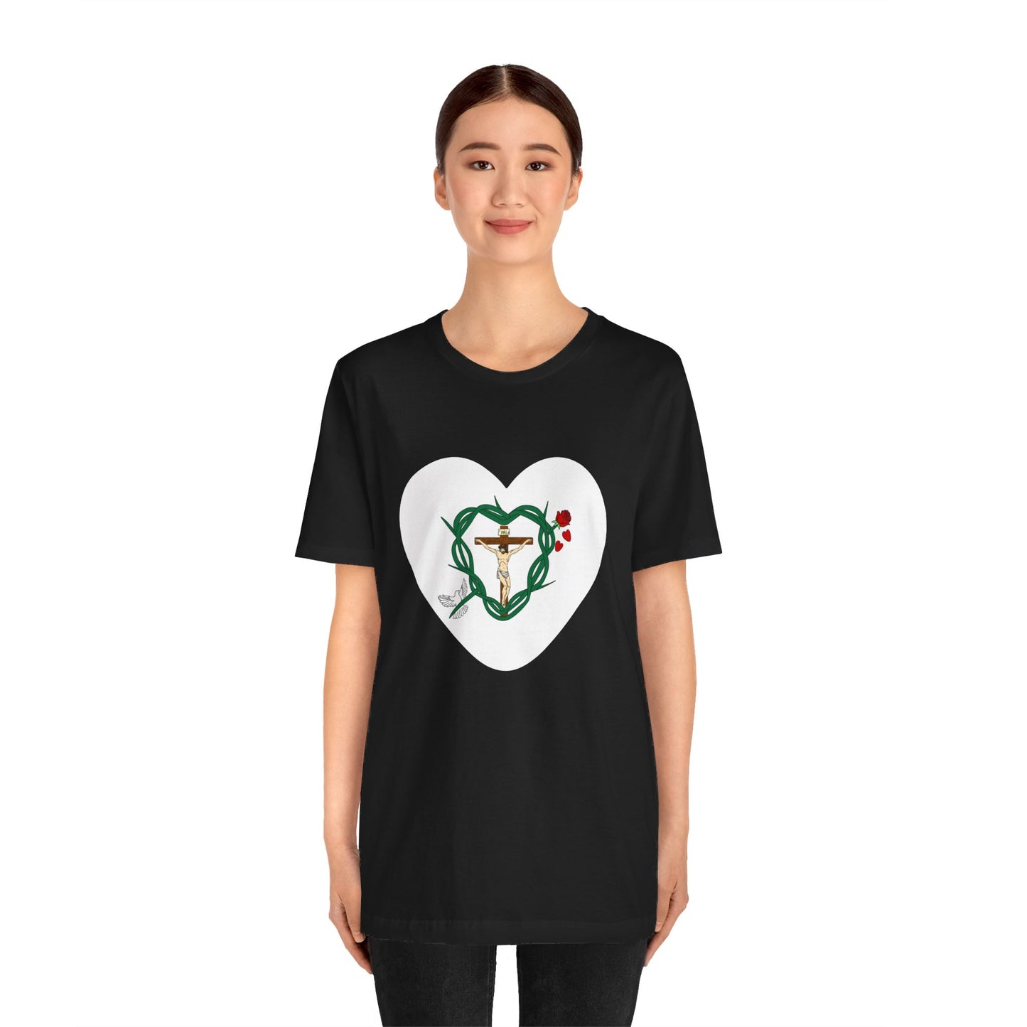 Our Shield, Adult Heart Unisex Jersey Short Sleeve Tee