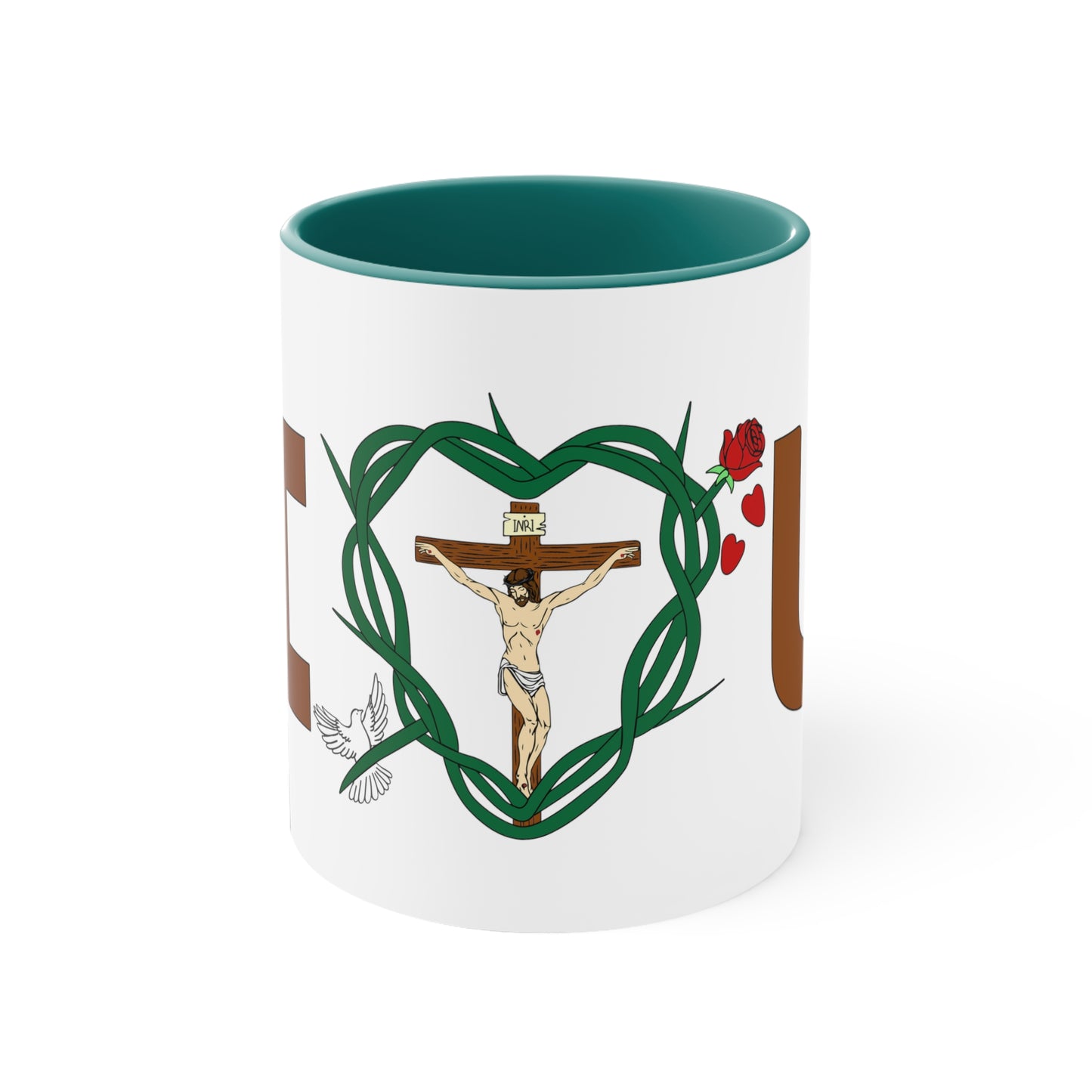 Message of Love, Two Tone Wrap, 11oz Accent Mug