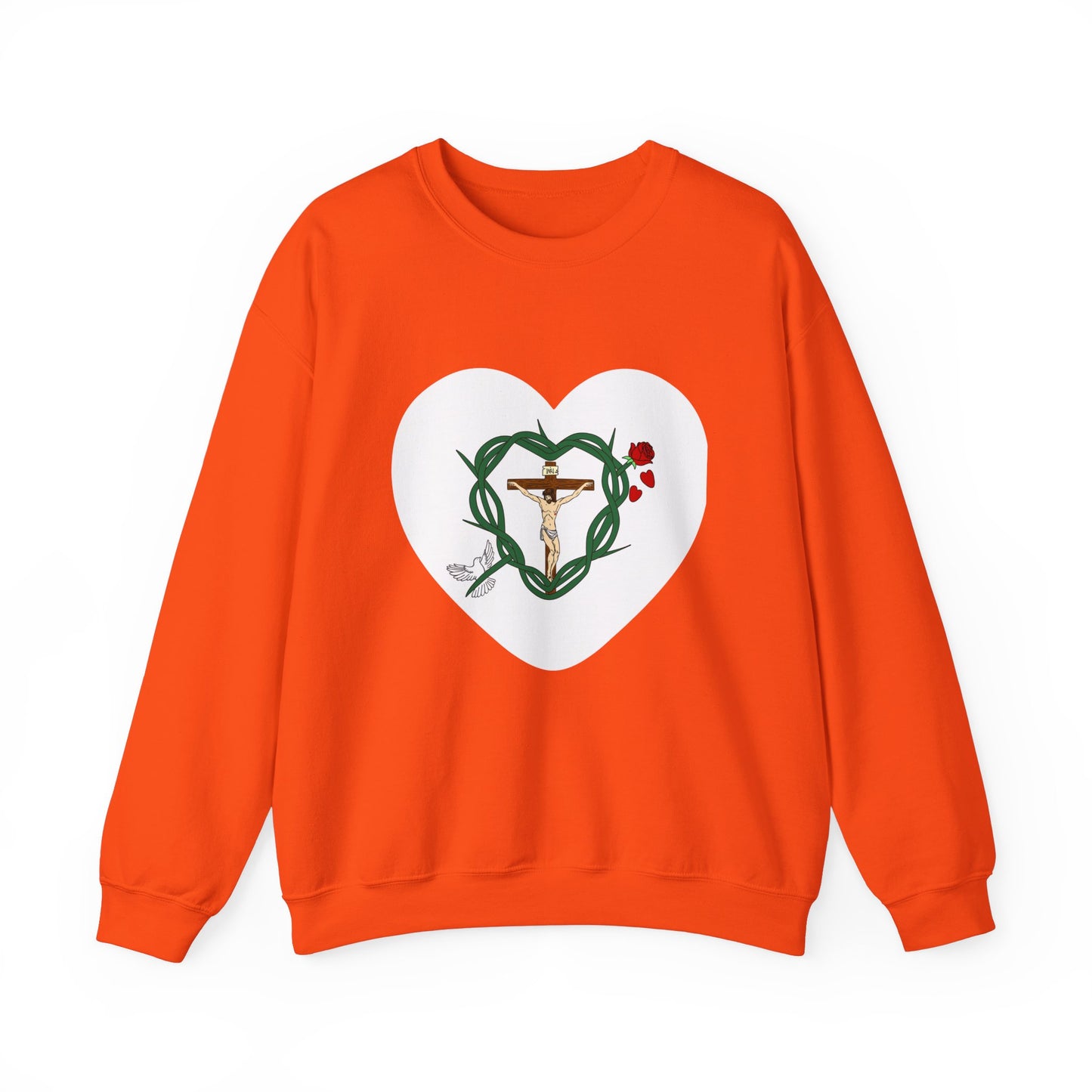 Our Shield, Adult Heart Unisex Heavy Blend™ Crewneck Sweatshirt