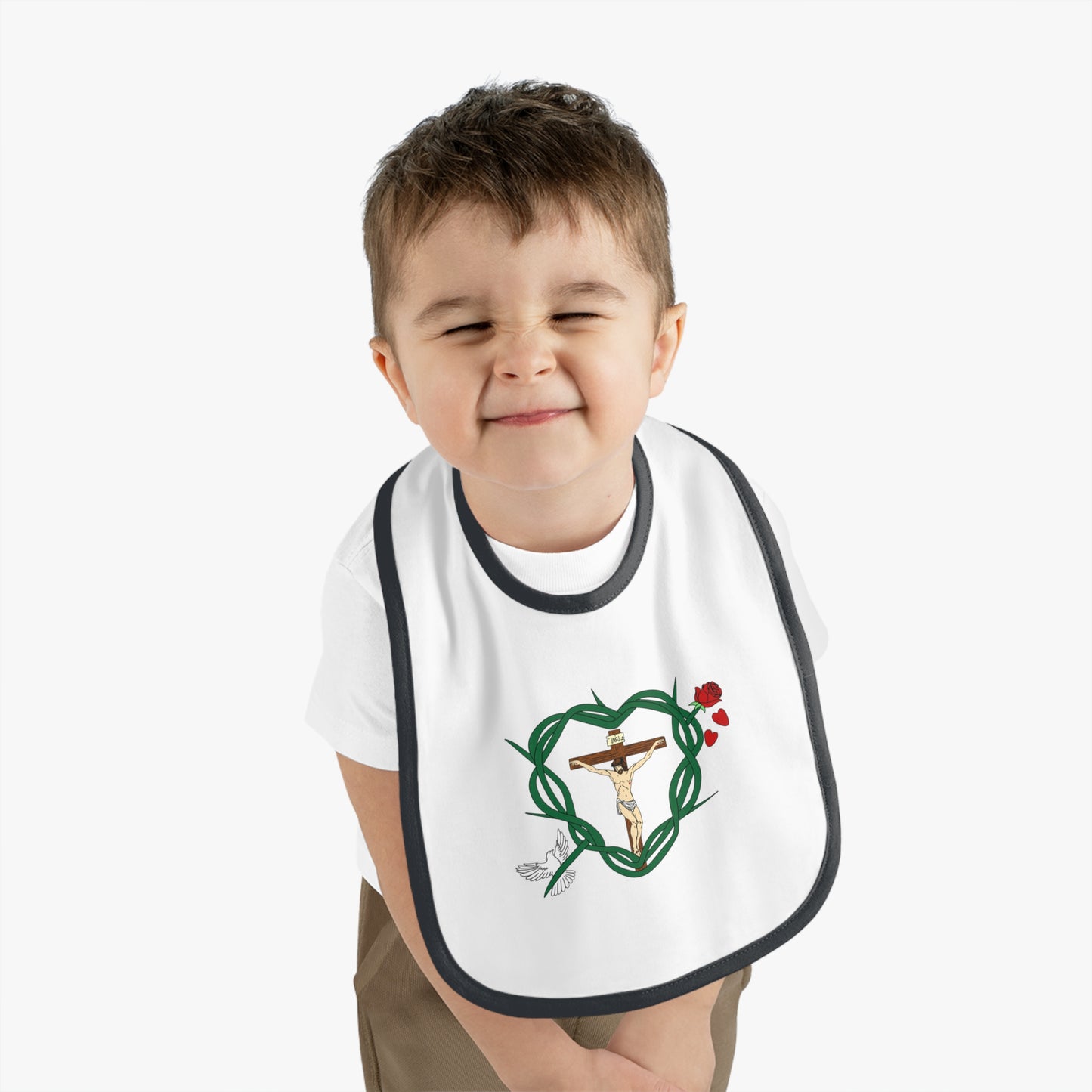 Our Shield, Baby Contrast Trim Jersey Bib