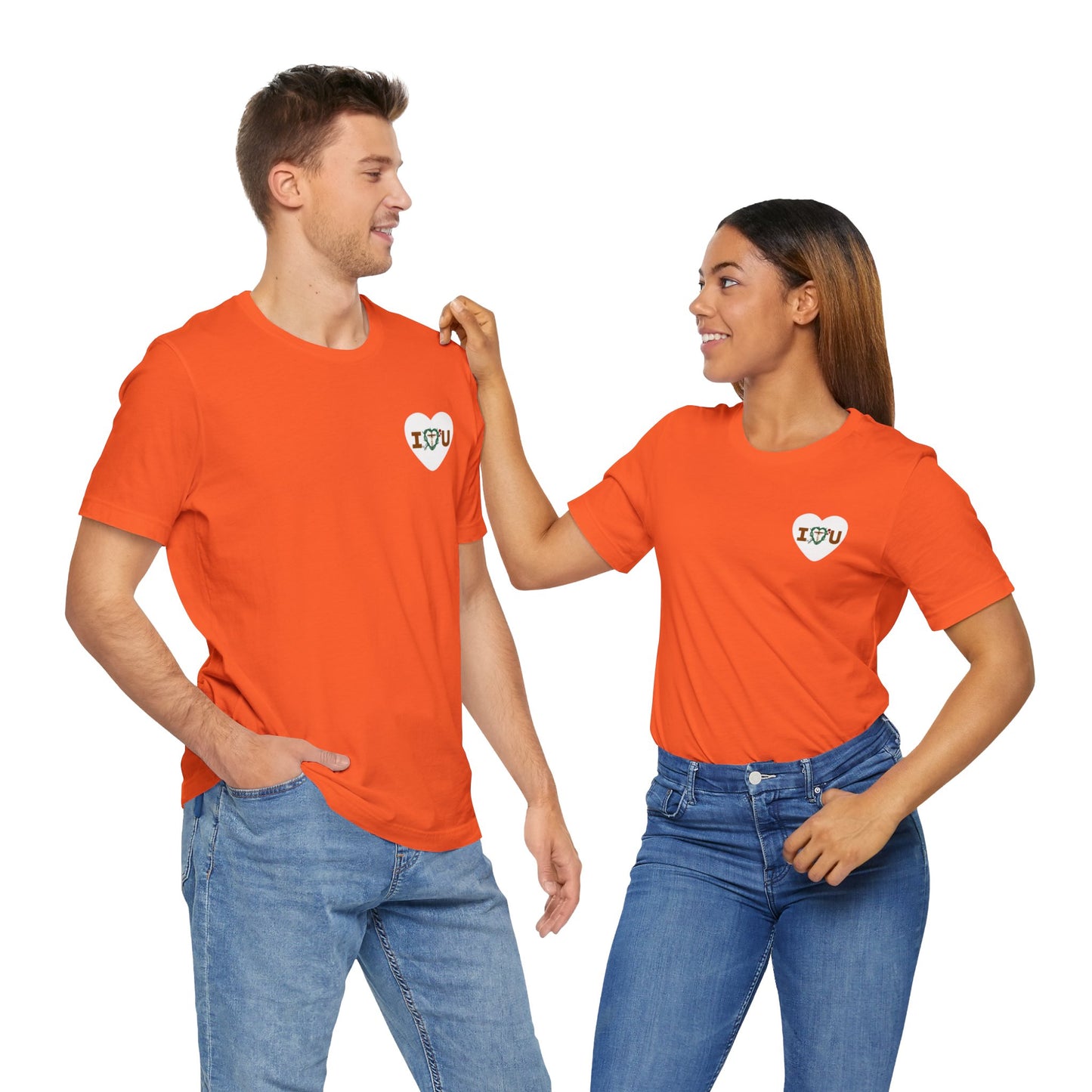 Message of Love, Adult S Heart Unisex Jersey Short Sleeve Tee