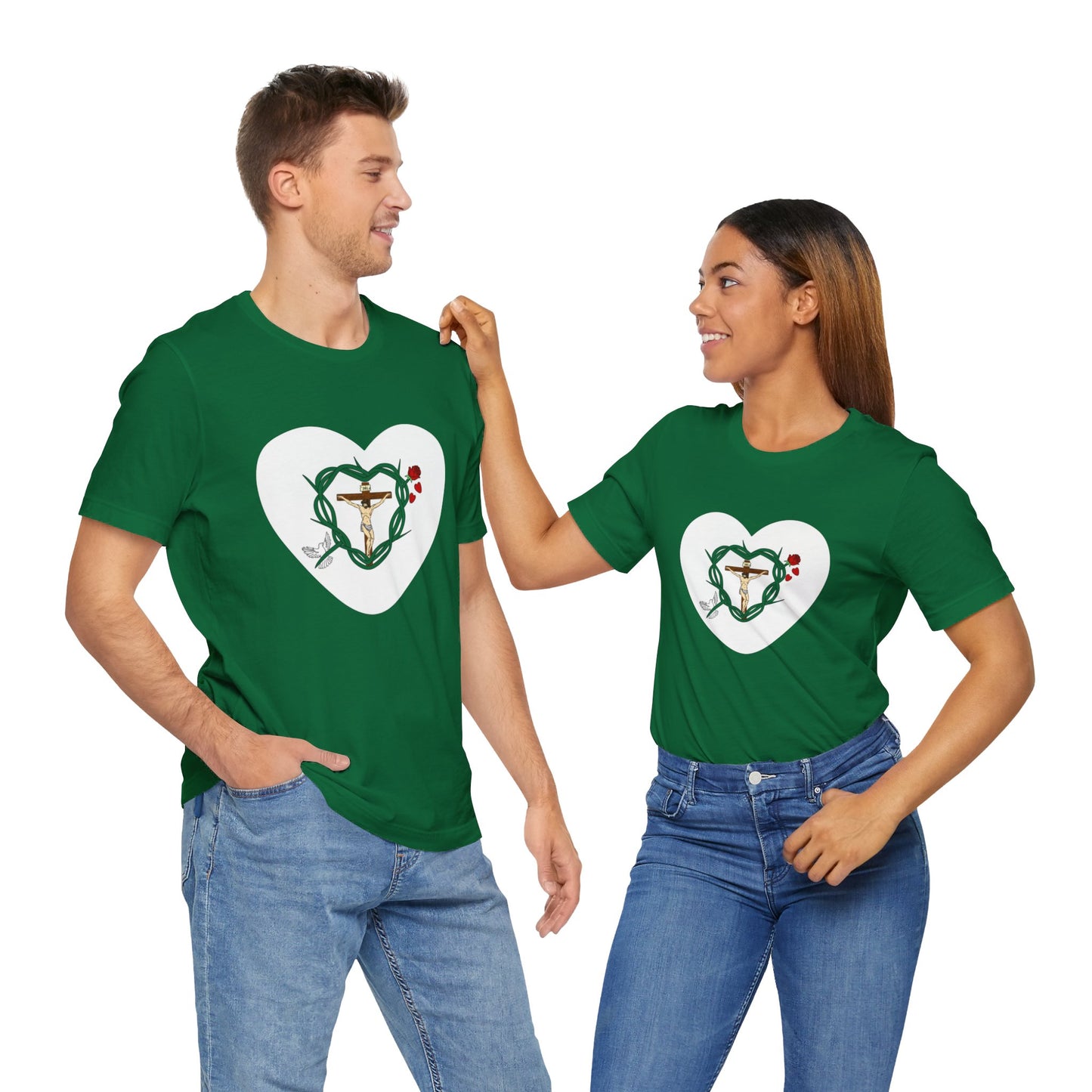 Our Shield, Adult Heart Unisex Jersey Short Sleeve Tee