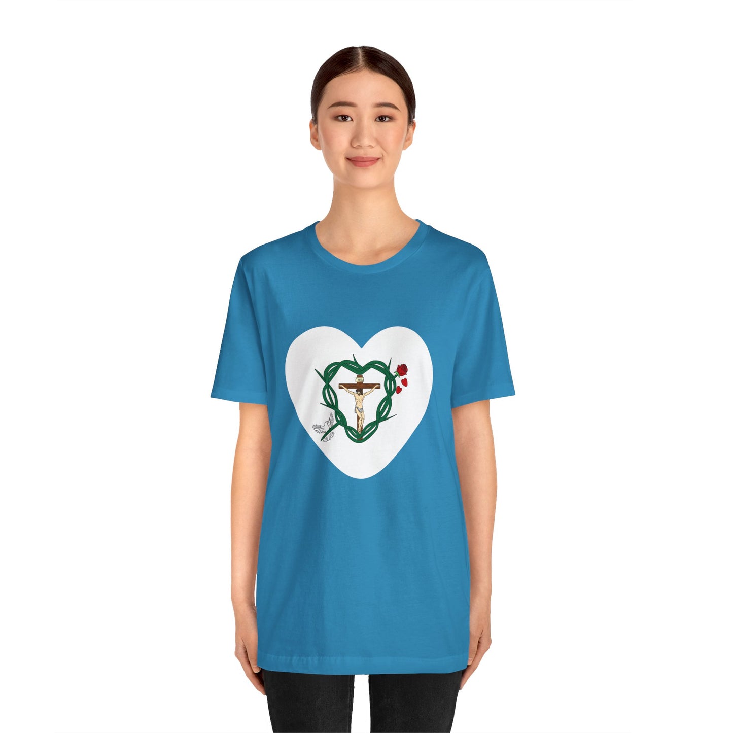 Our Shield, Adult Heart Unisex Jersey Short Sleeve Tee