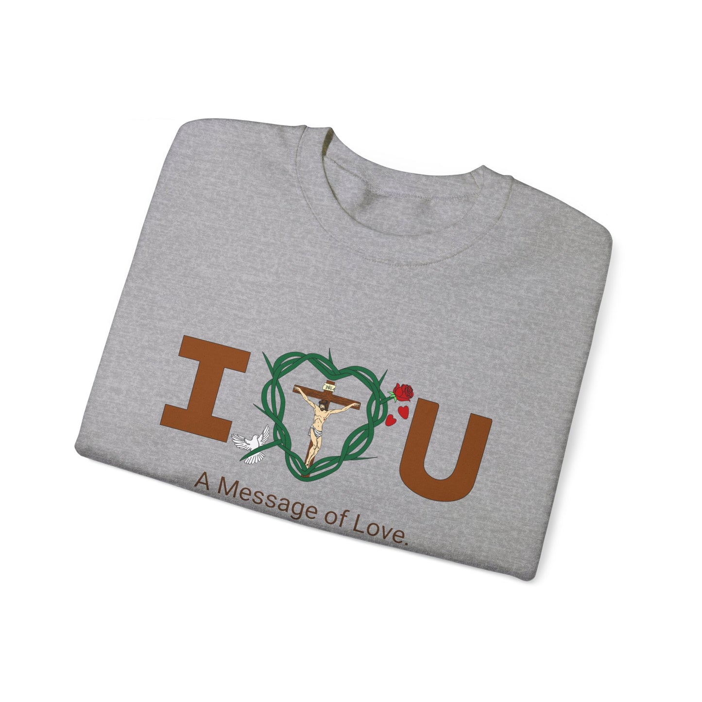 Message of Love, WBT Adult Unisex Heavy Blend™ Crewneck Sweatshirt