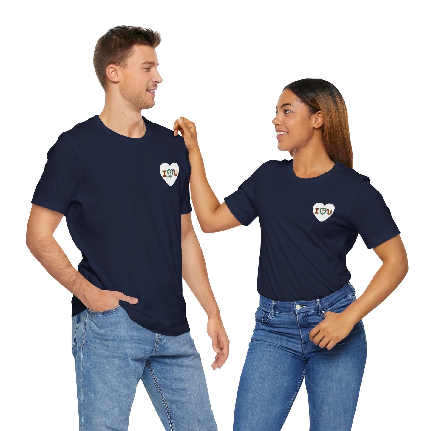 Message of Love, Adult S Heart Unisex Jersey Short Sleeve Tee