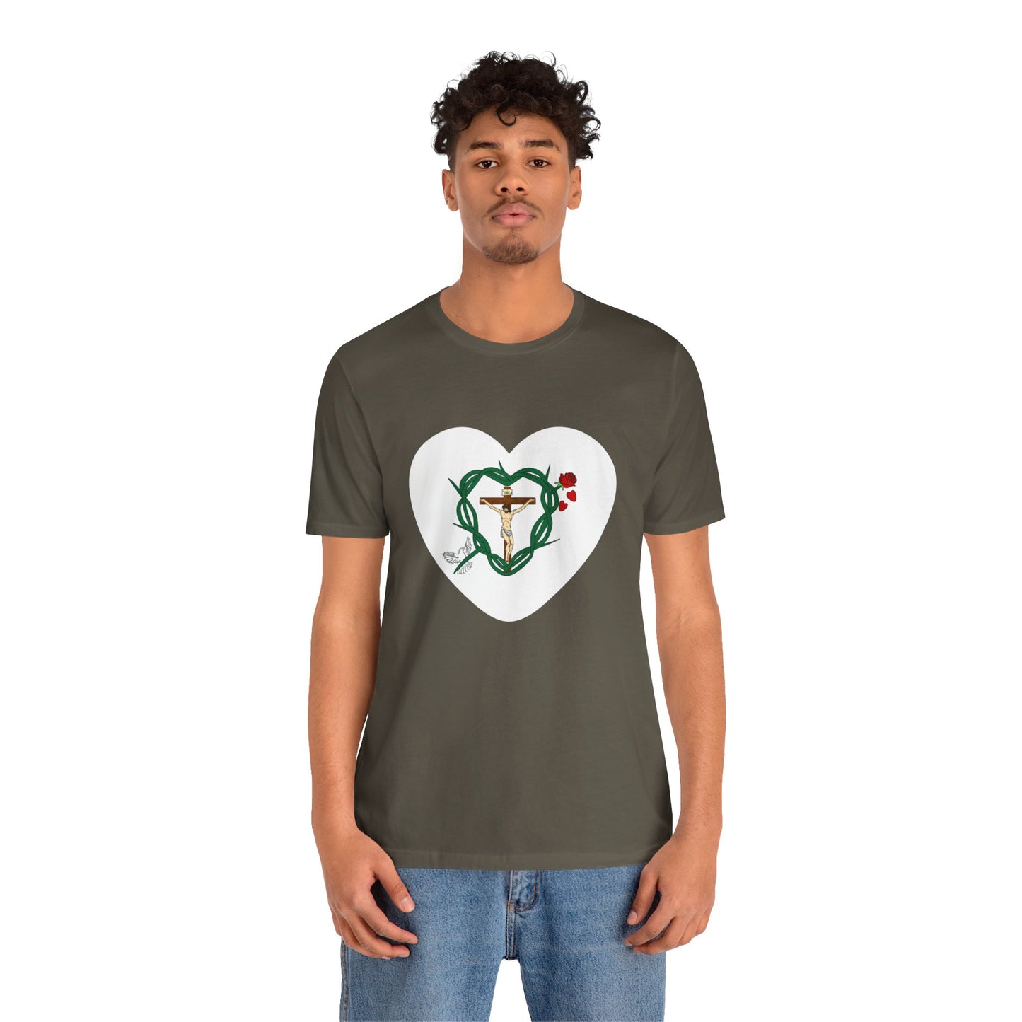 Our Shield, Adult Heart Unisex Jersey Short Sleeve Tee