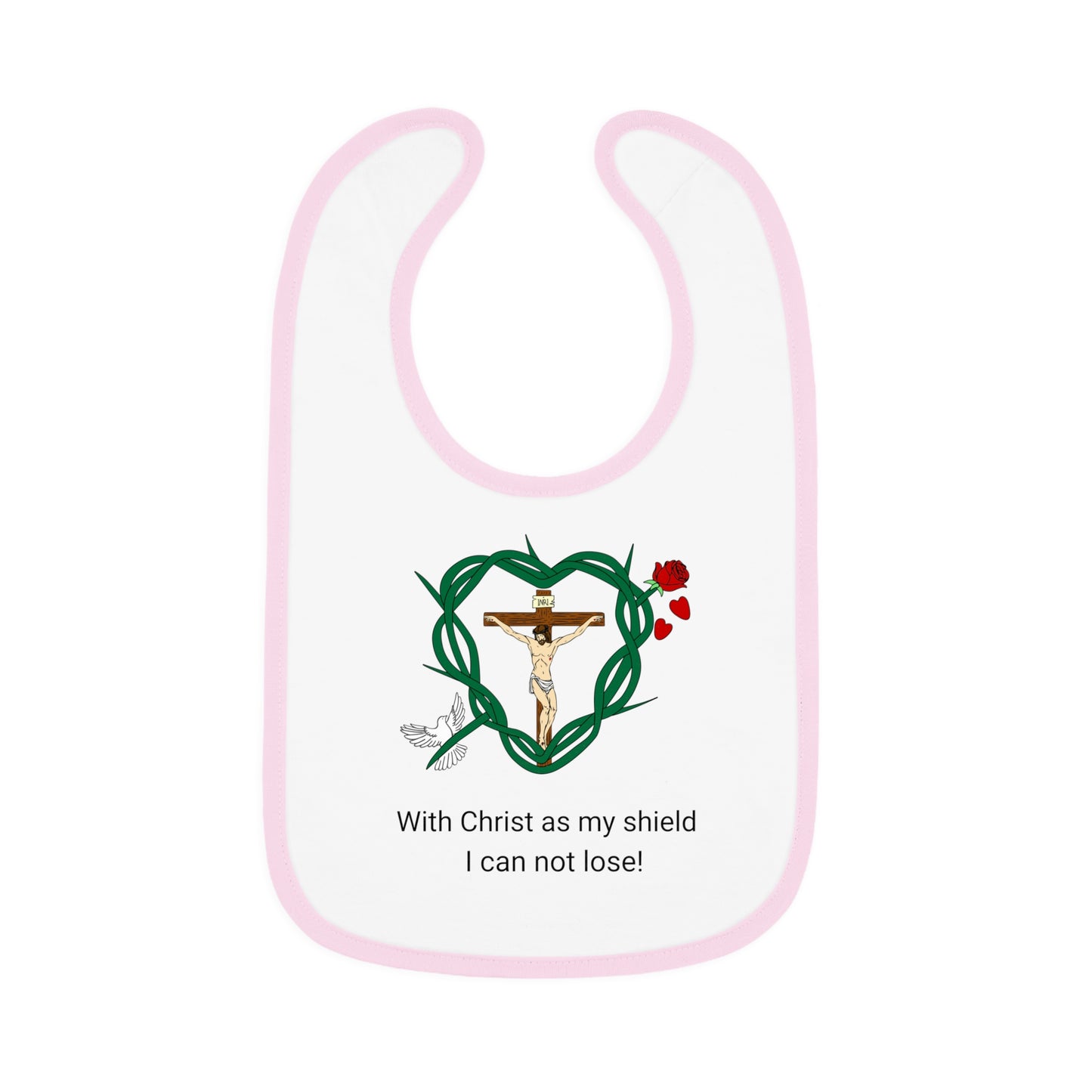 Our Shield, WT Baby Contrast Trim Jersey Bib