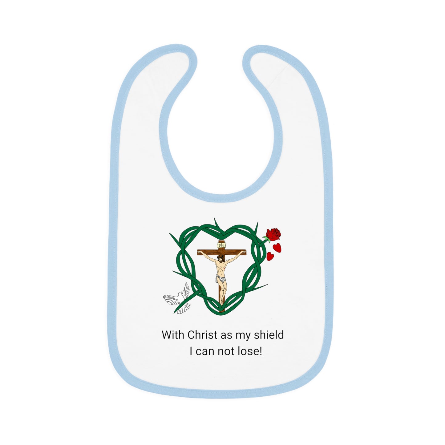 Our Shield, WT Baby Contrast Trim Jersey Bib