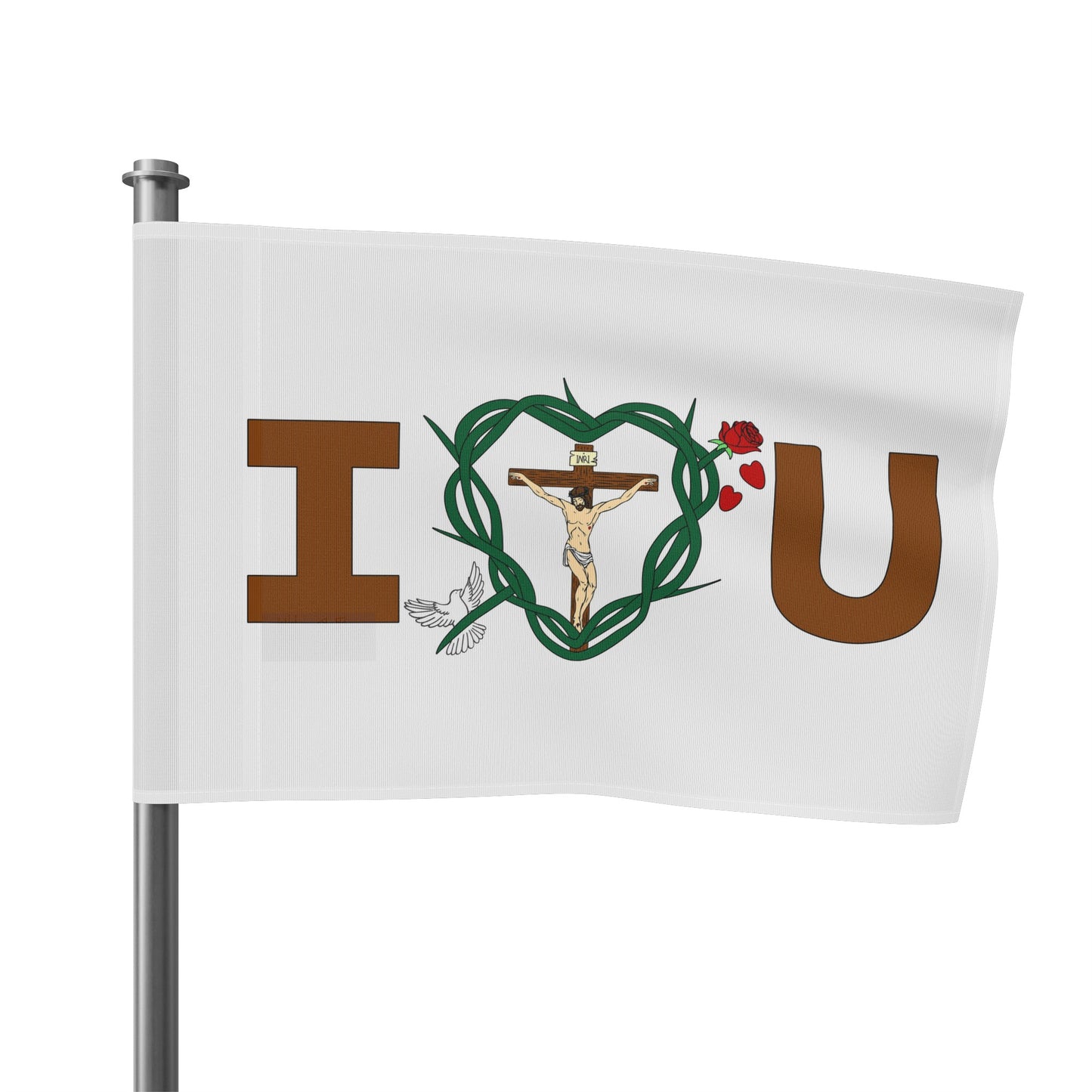 A Message of Love Flag (Single Sided Print)