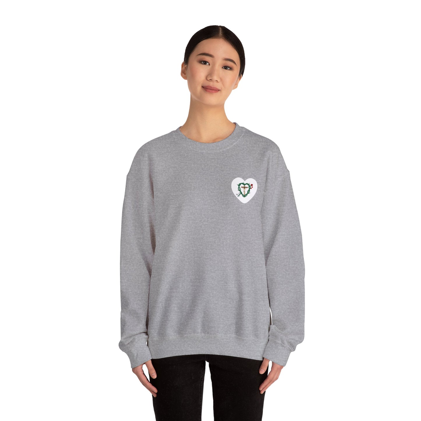 Our Shield, Adult S Heart Unisex Heavy Blend™ Crewneck Sweatshirt