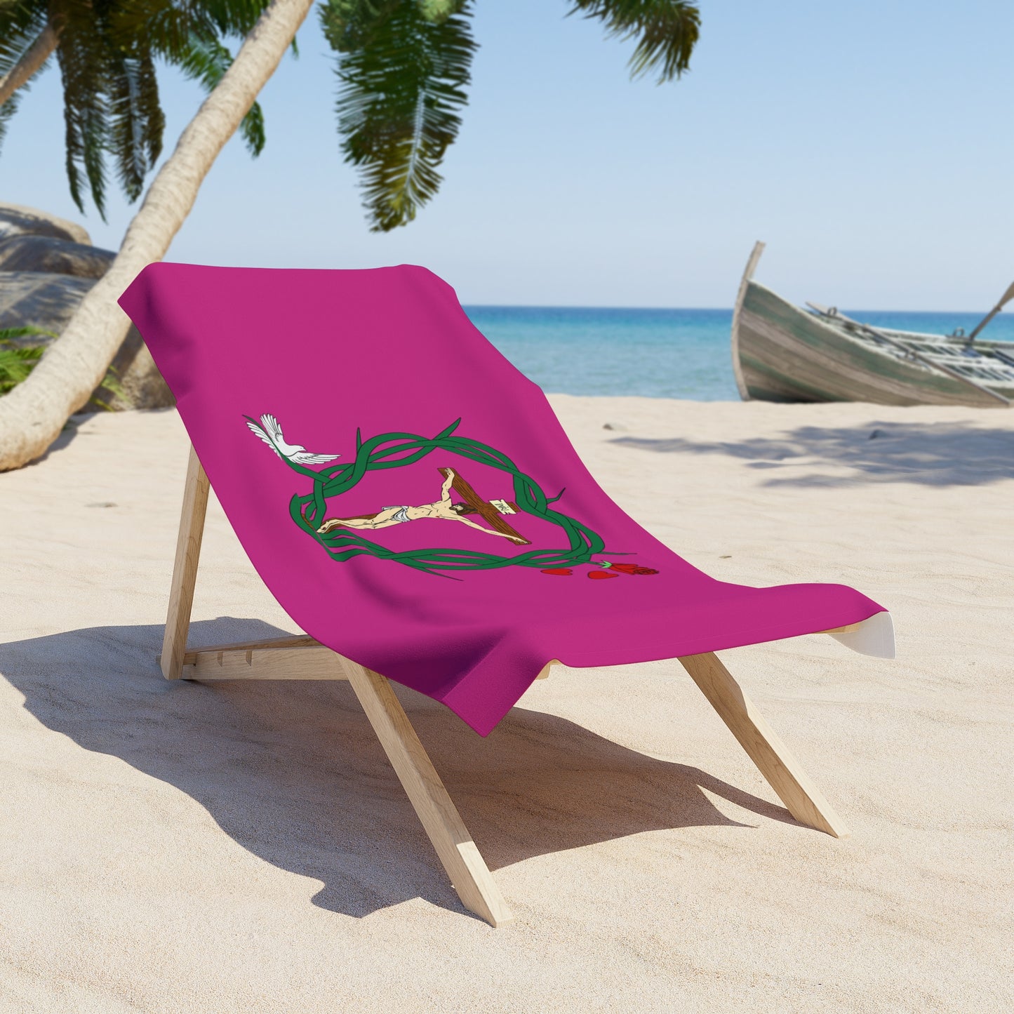 Our Shield, Pink Beach Towel