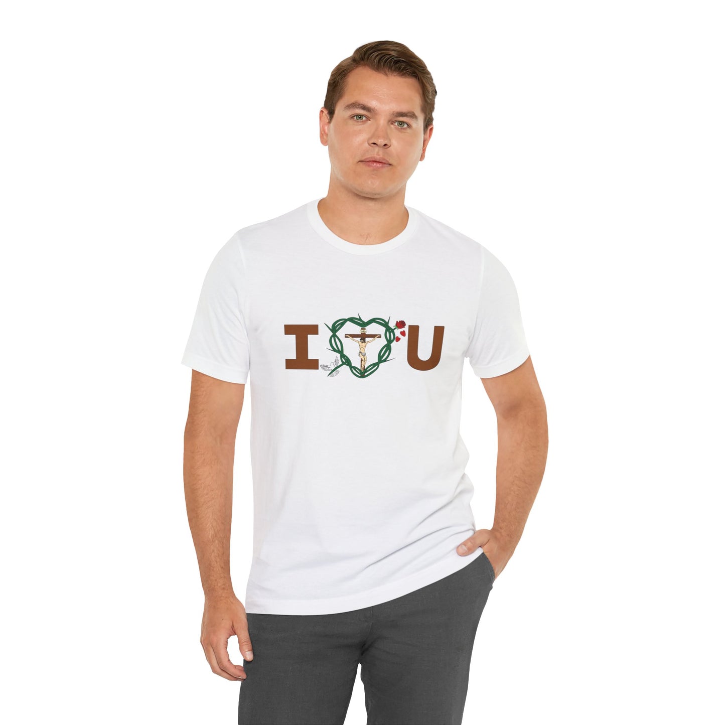 Message of Love, Adult Unisex Jersey Short Sleeve Tee