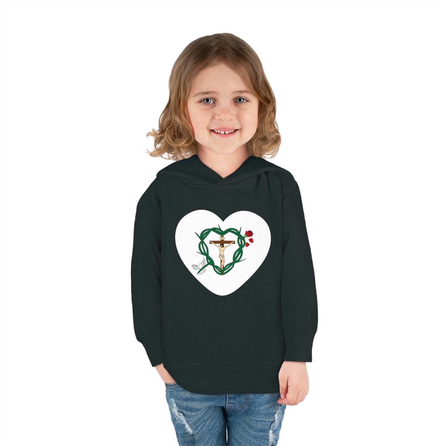 Our Shield Heart, Toddler Pullover Fleece Hoodie