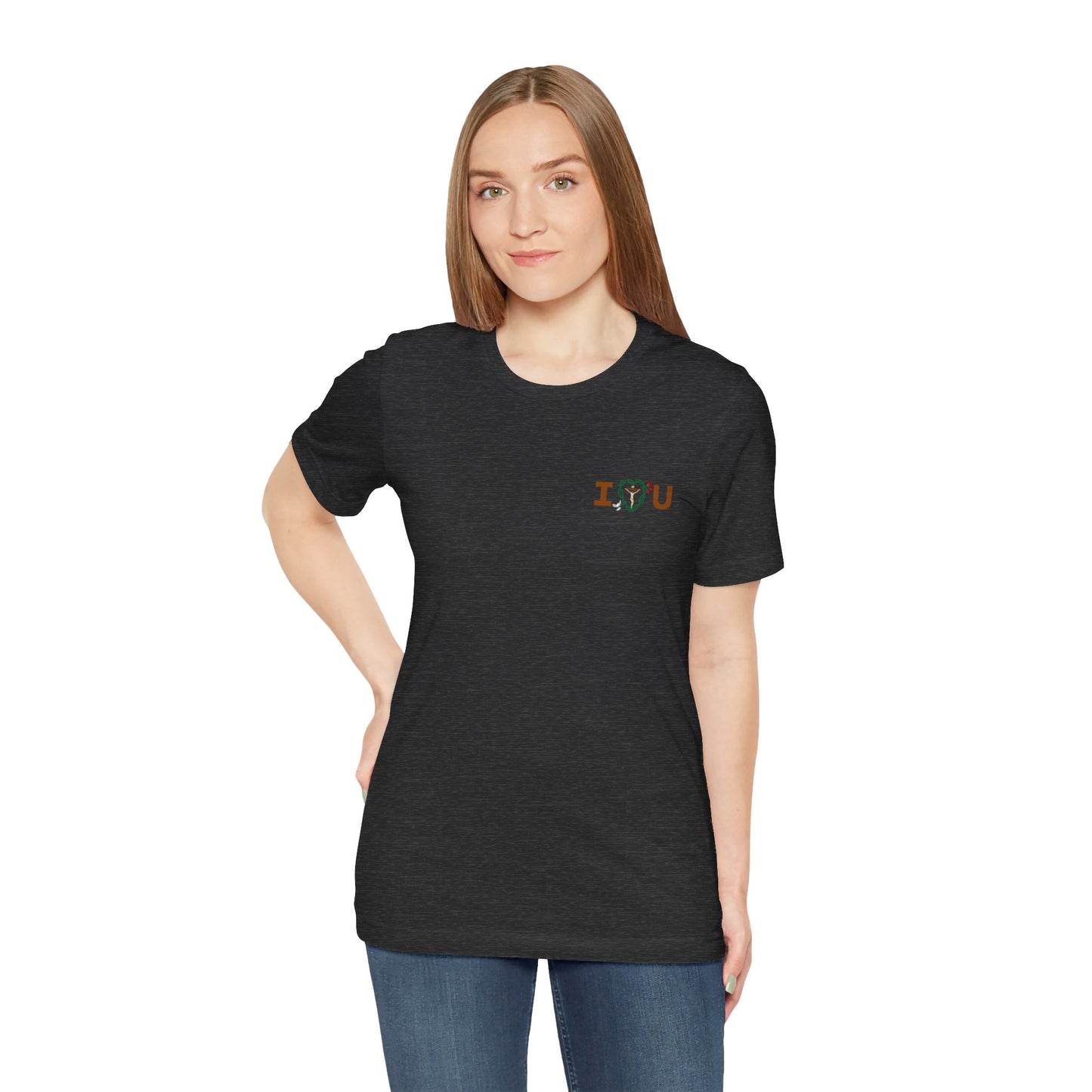 Message of Love, S Adult Unisex Jersey Short Sleeve Tee