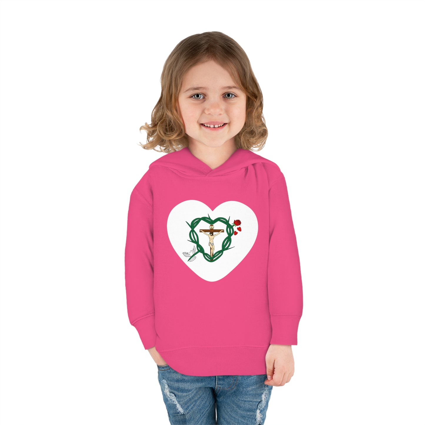 Our Shield Heart, Toddler Pullover Fleece Hoodie